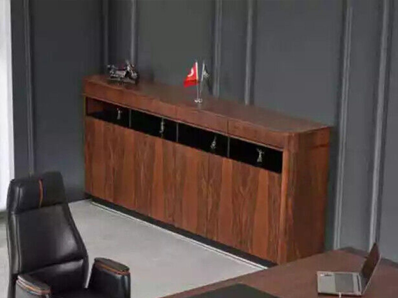 JVmoebel Kommode Großer Büroschrank Sideboard Luxus Holzmöbel Arbeitszimmereinrichtung, Made In Europe