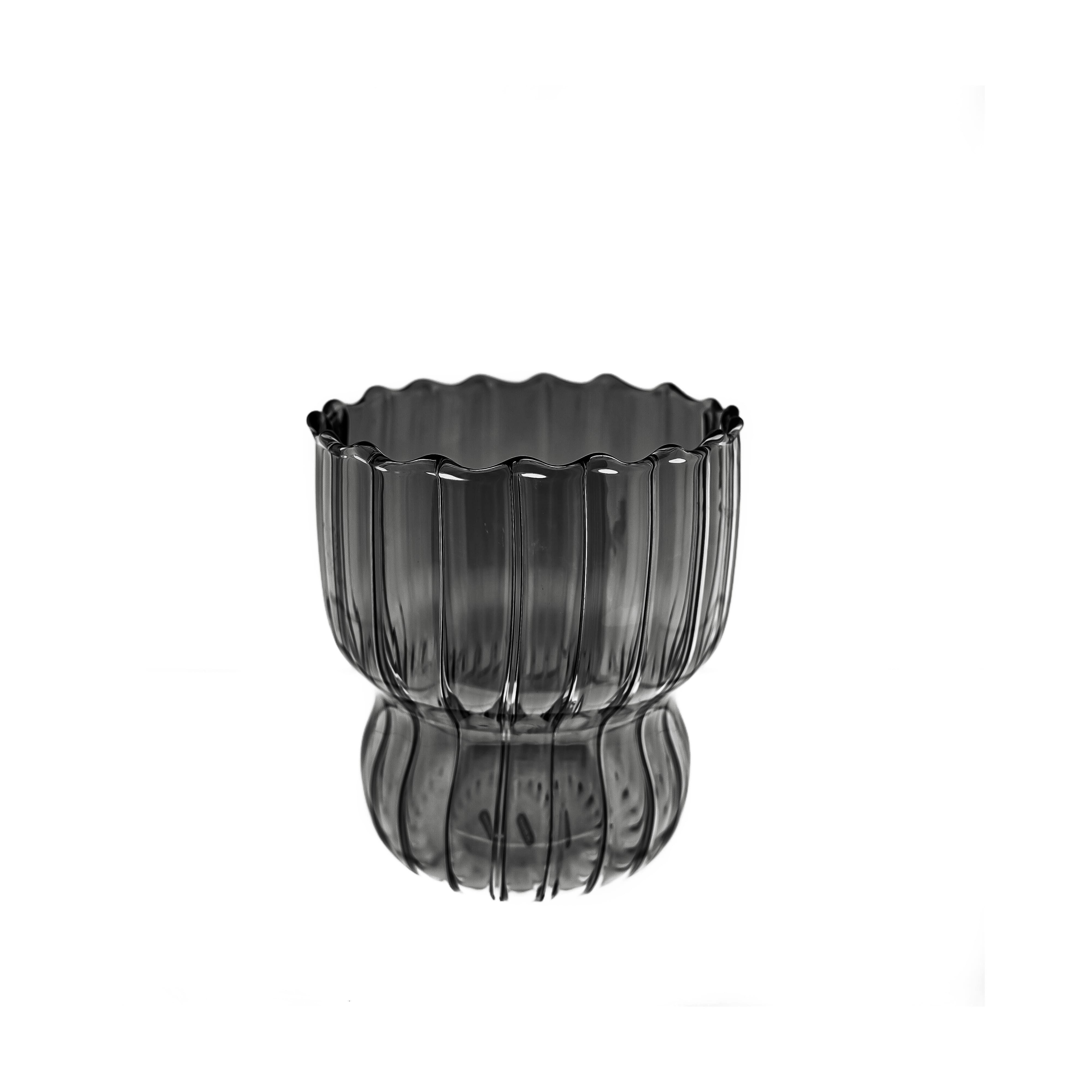 Mulex Glas Moderne Gläser 300 ml Riffle Design Trinkgläser aus Borosilikatglas, 2-tlg. – Bild 2 von 5