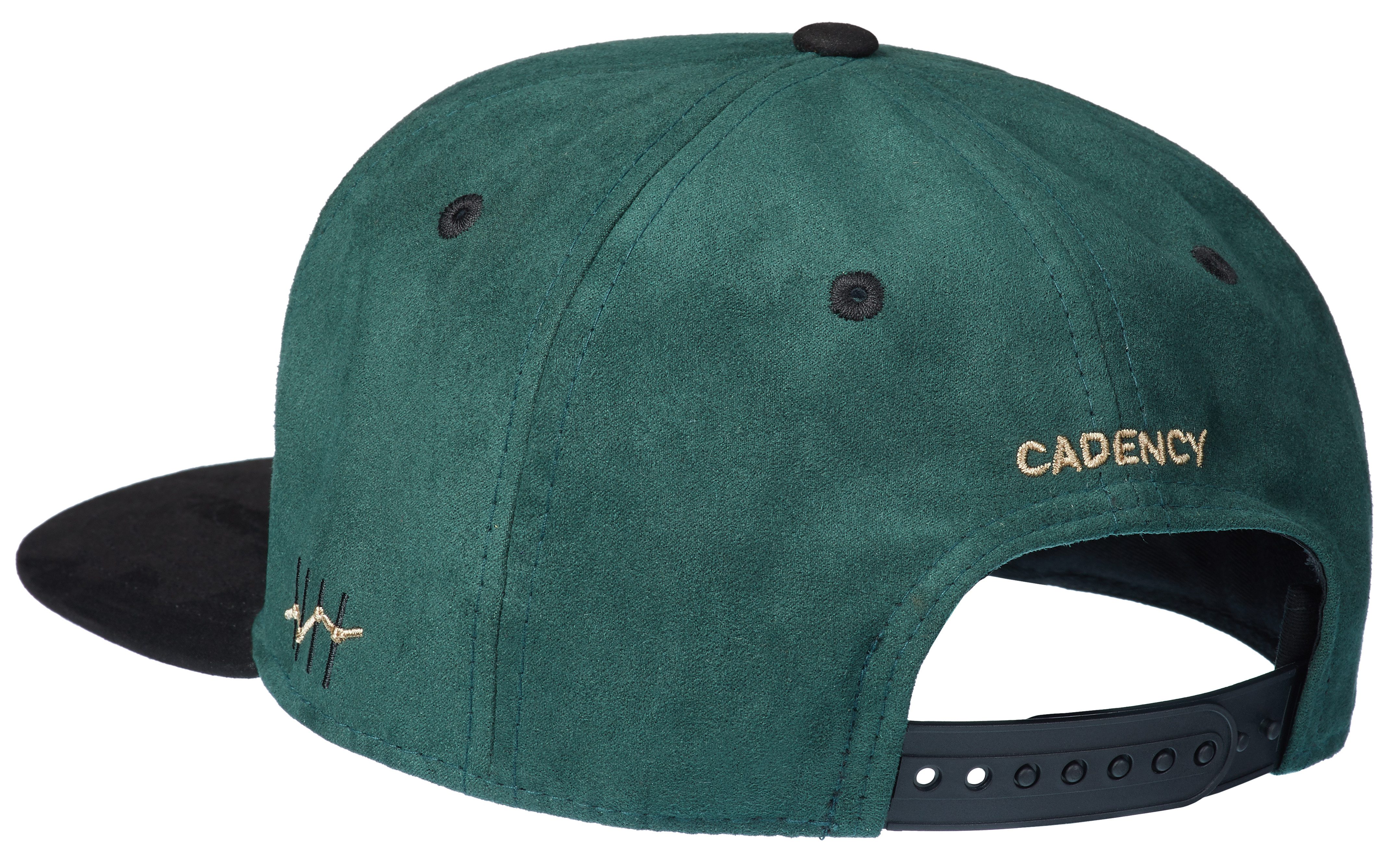 Cadency Snapback Cap Charging Bull Basecap mit geradem Schirm, Einheitsgröße, Unisex, Dunkelgrün