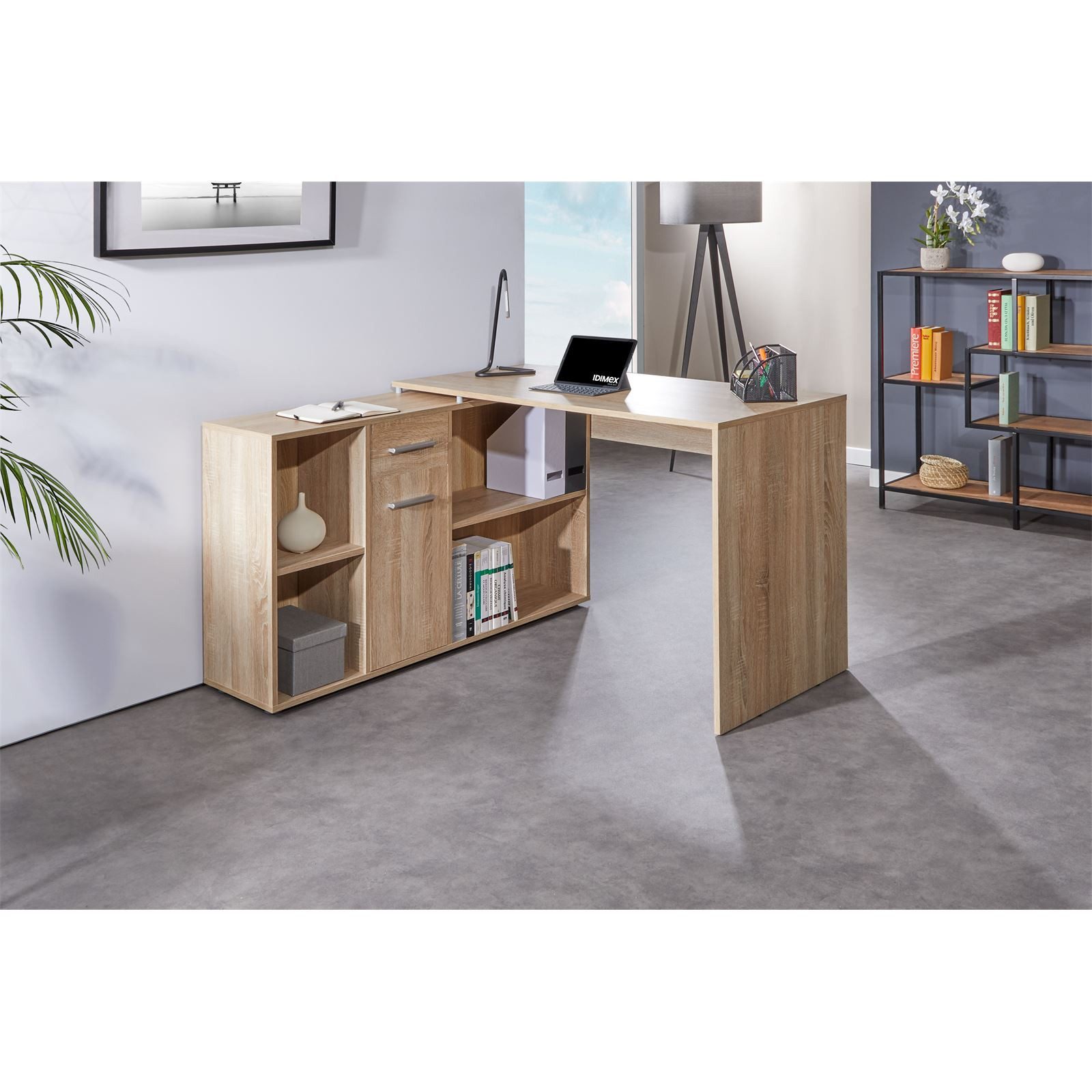 CARO-Möbel Eckschreibtisch DIEGO, Schreibtisch mit Stauraum in L-Form, Home günstig online kaufen