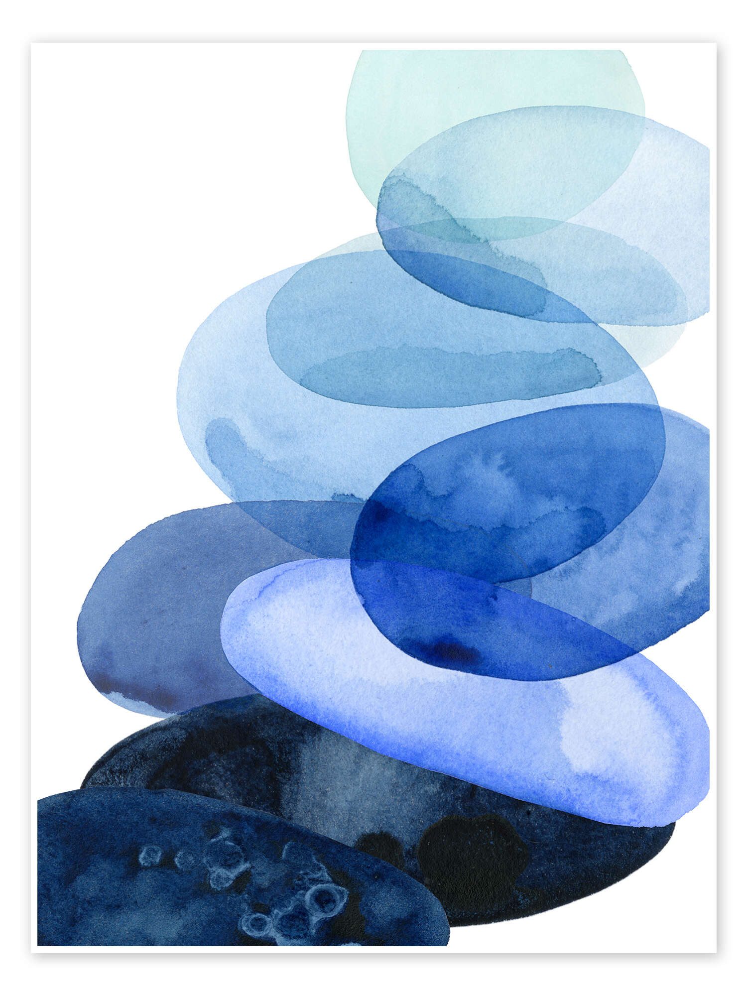 Posterlounge Wandbild Steine aus dem Flussbett I, Grace Popp, erhältlich als Poster, Leinwandbild, Wandsticker oder Acrylglasbild