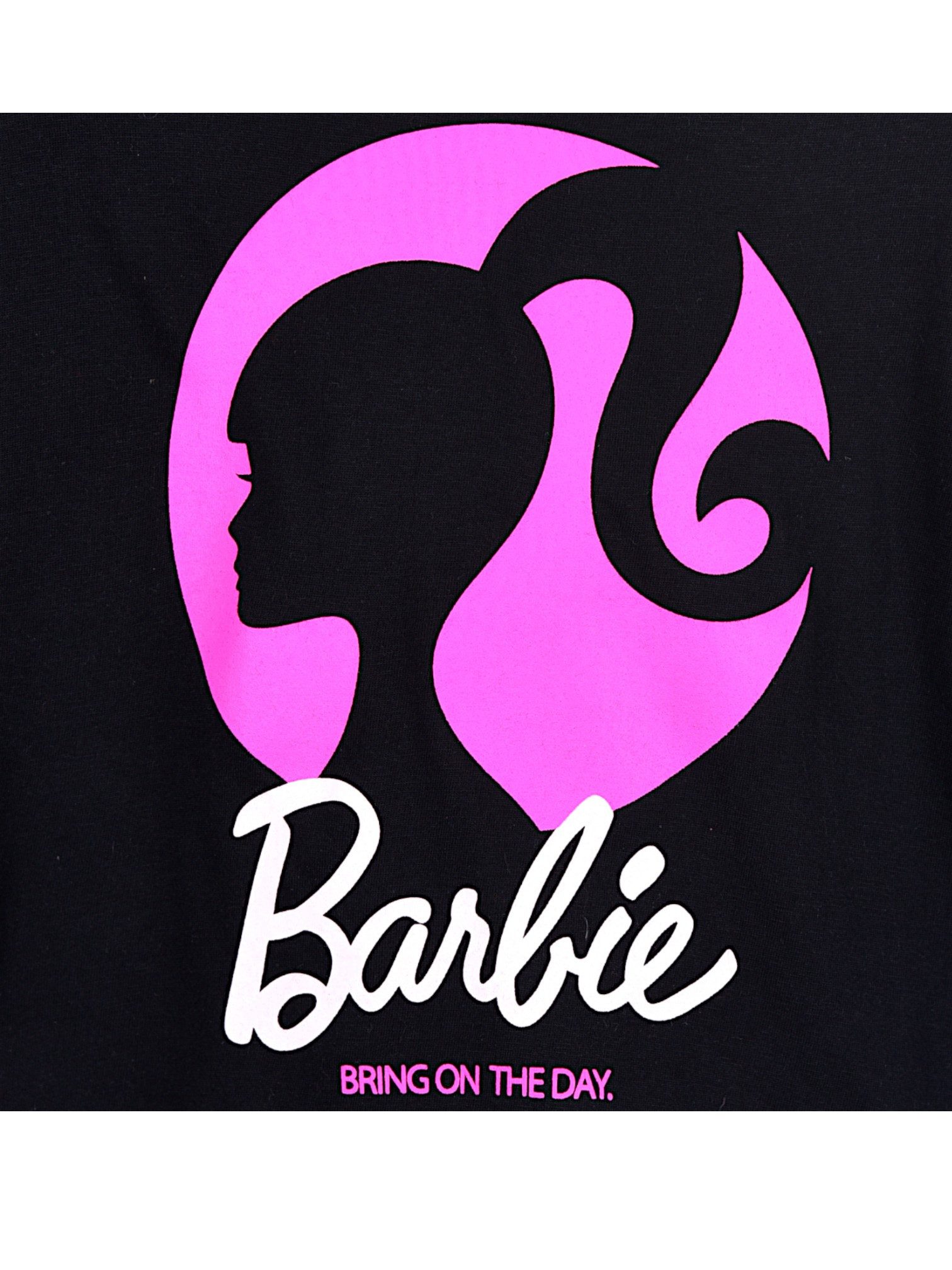 Barbie Langarmshirt mit Barbie Logo Mädchen Shirt aus Baumwolle Gr. 104 - 140 cm