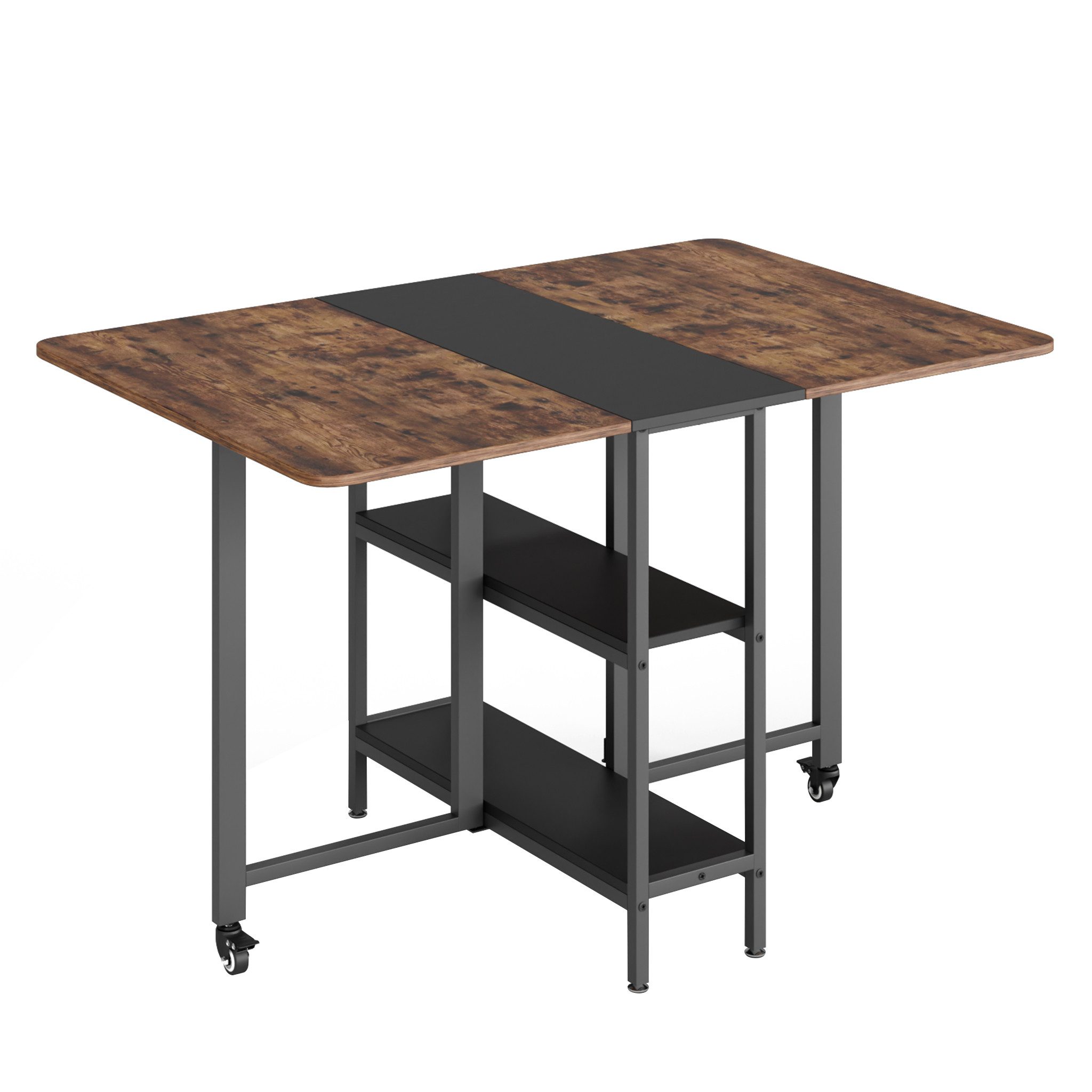 Mondeer Esstisch Klappbarer (1 Tisch), Gestell aus Metall, mit Zwei offene günstig online kaufen