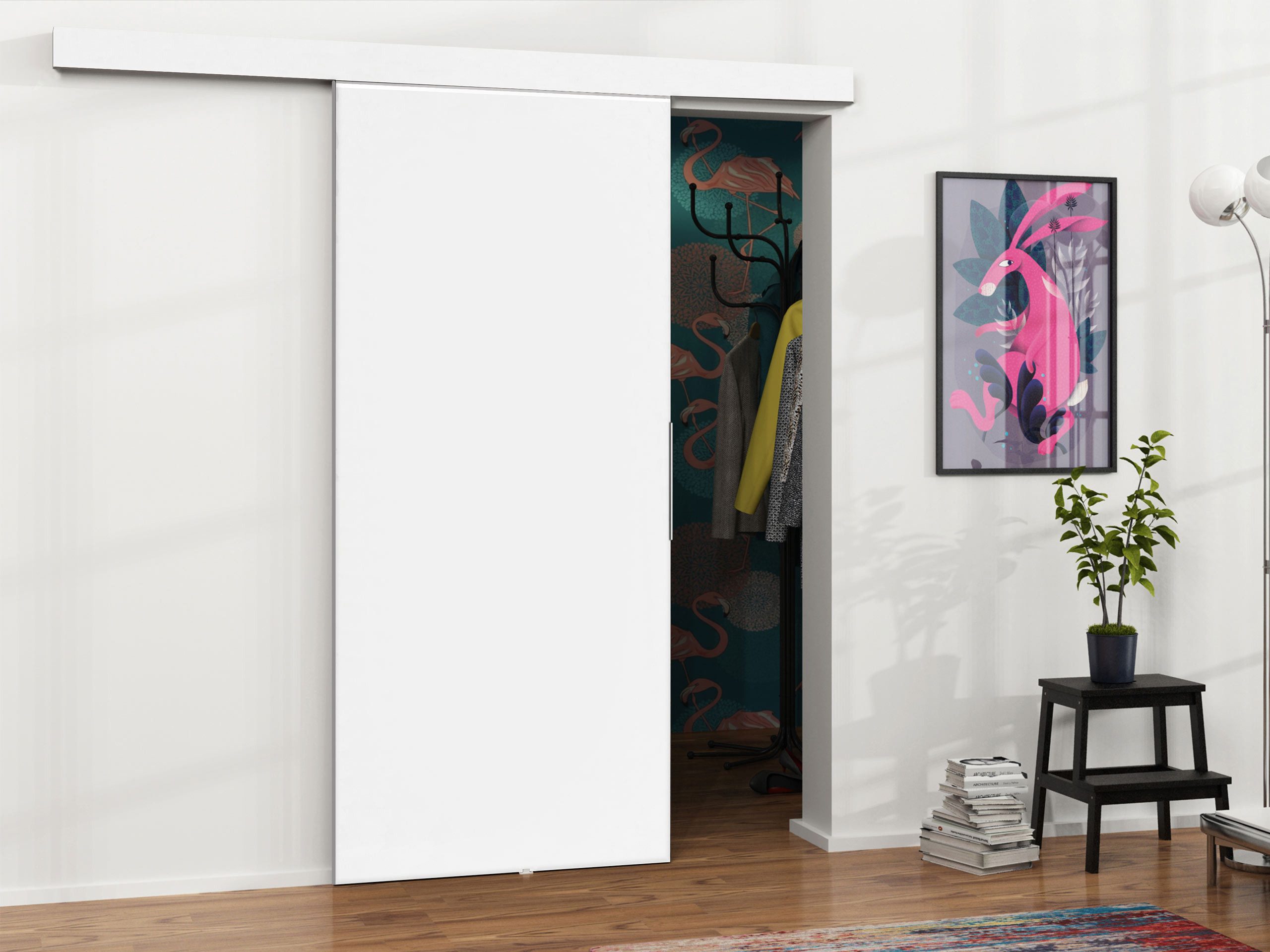 MIRJAN24 Schiebetür Malibu (Tür universell Links / Rechts), Aluminiumgriffe günstig online kaufen