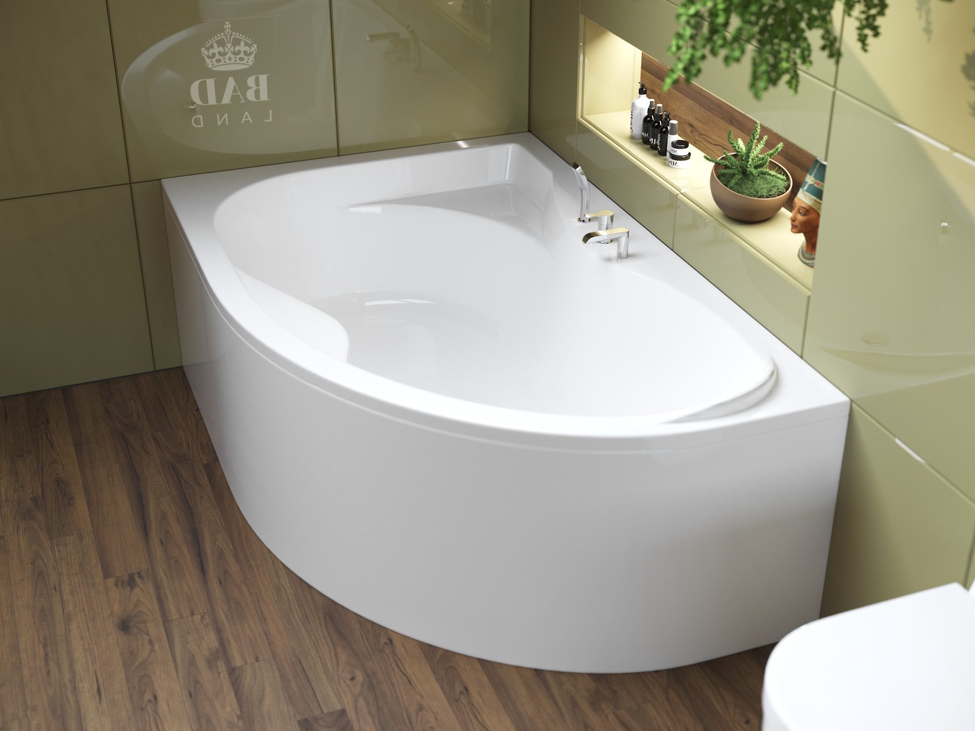 KOLMAN Badewanne Eckbadewanne Dora 170x110, (Links/Rechts), günstig online kaufen