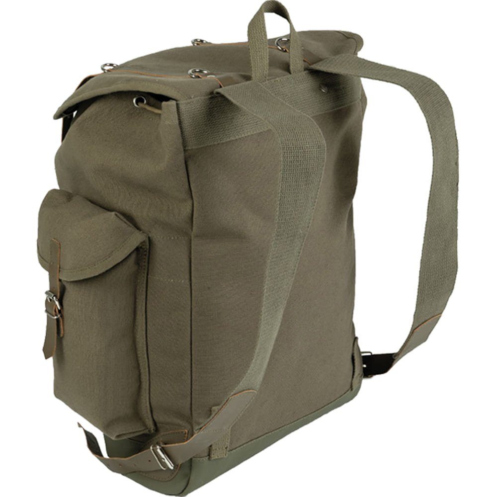 MFH Wanderrucksack Bundeswehr Gebirgsrucksack 35L oliv mit Lederriemen alte Art