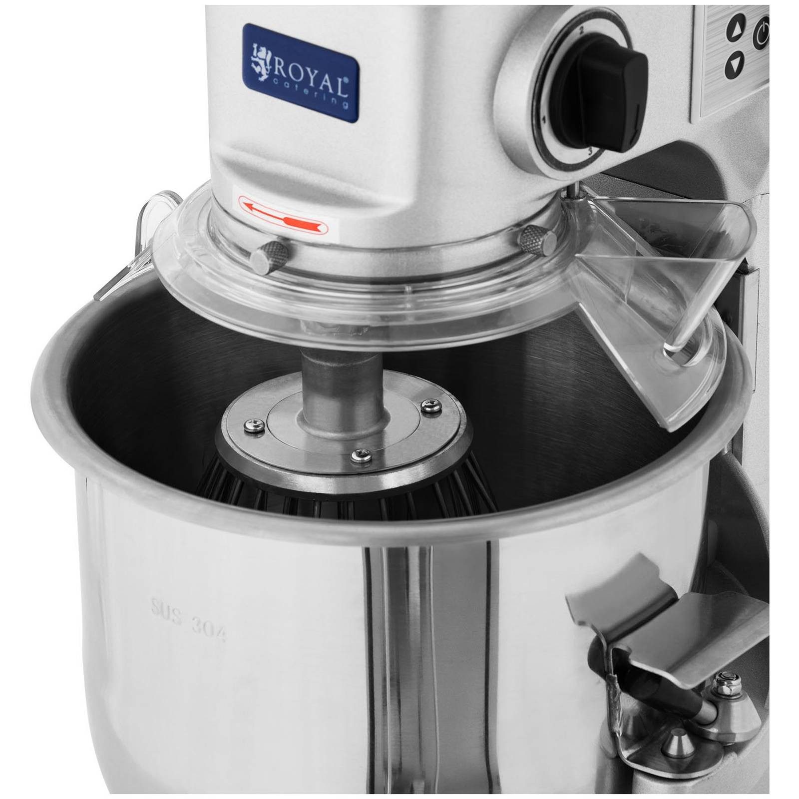 Royal Catering Küchenmaschine RCPM-10,1B, 650 W, 10 l Schüssel, Teigknetmaschine 10 l Planetenrührwerk 650 W Planetenrührmaschine