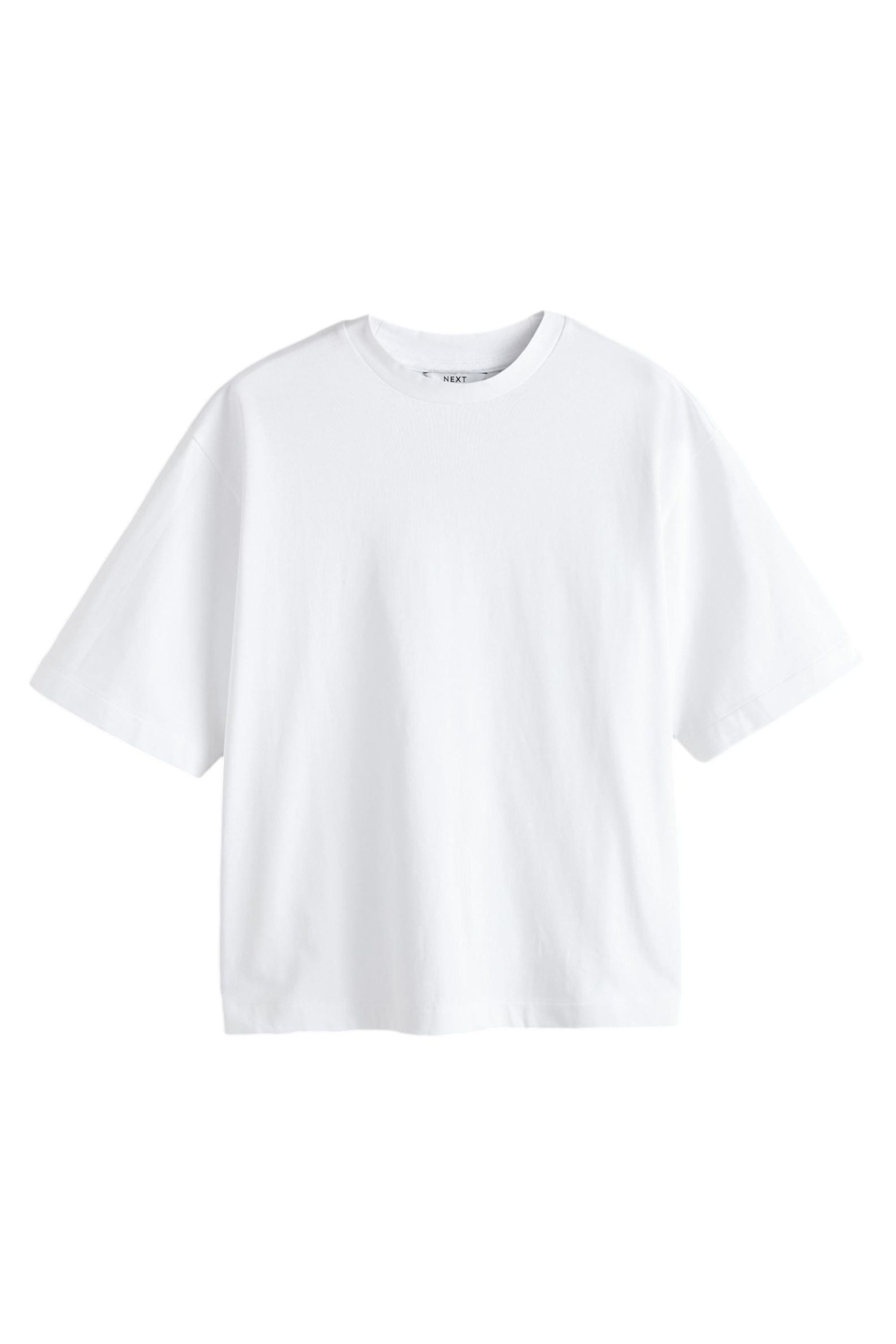 Next T-Shirt Kastiges T-Shirt aus schwerem Stoff (1-tlg)
