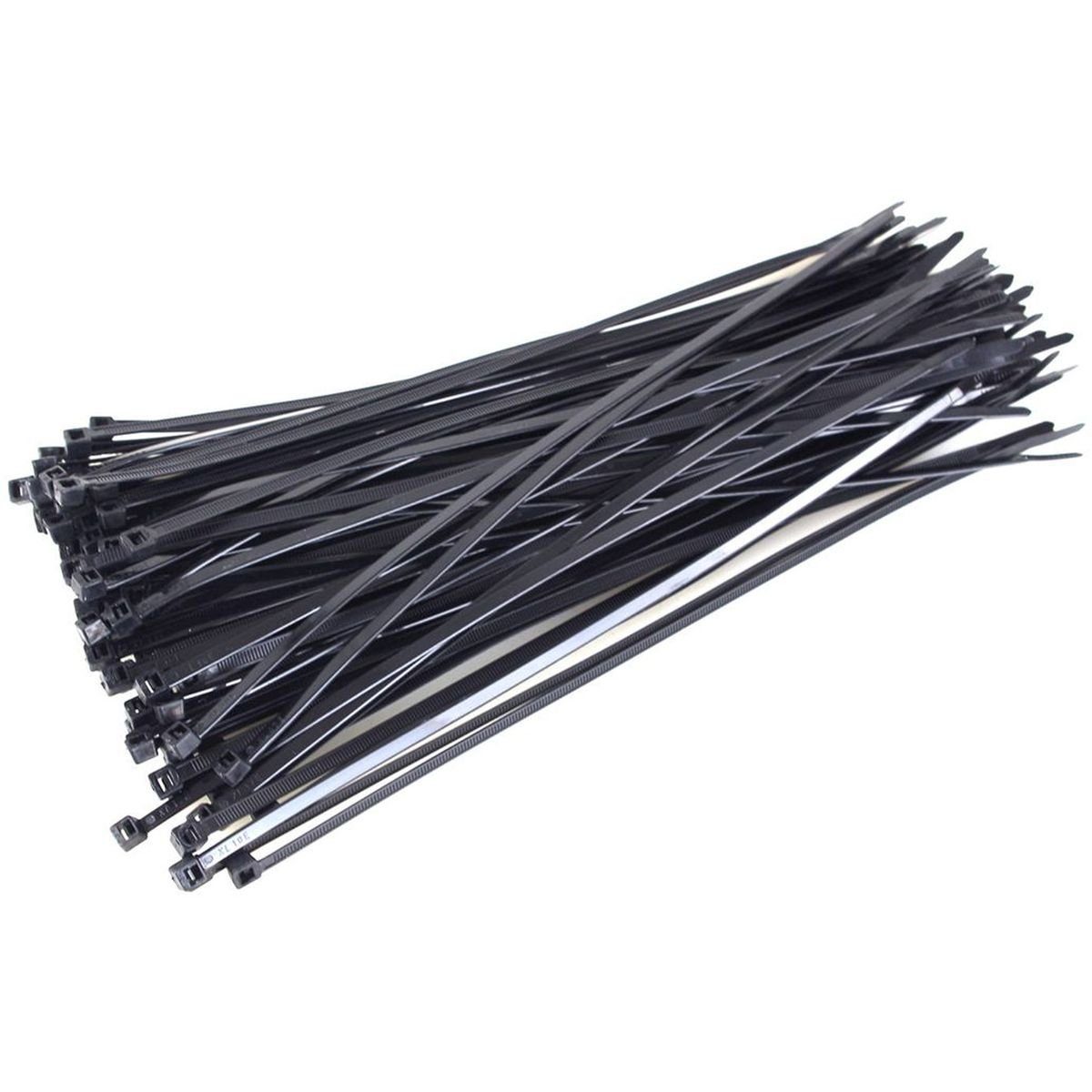 Kabelbinder 10, 20, 25 oder 30 cm Leitungsbinder aus Kunststoff in Schwarz (100-St) universell einsetzbar