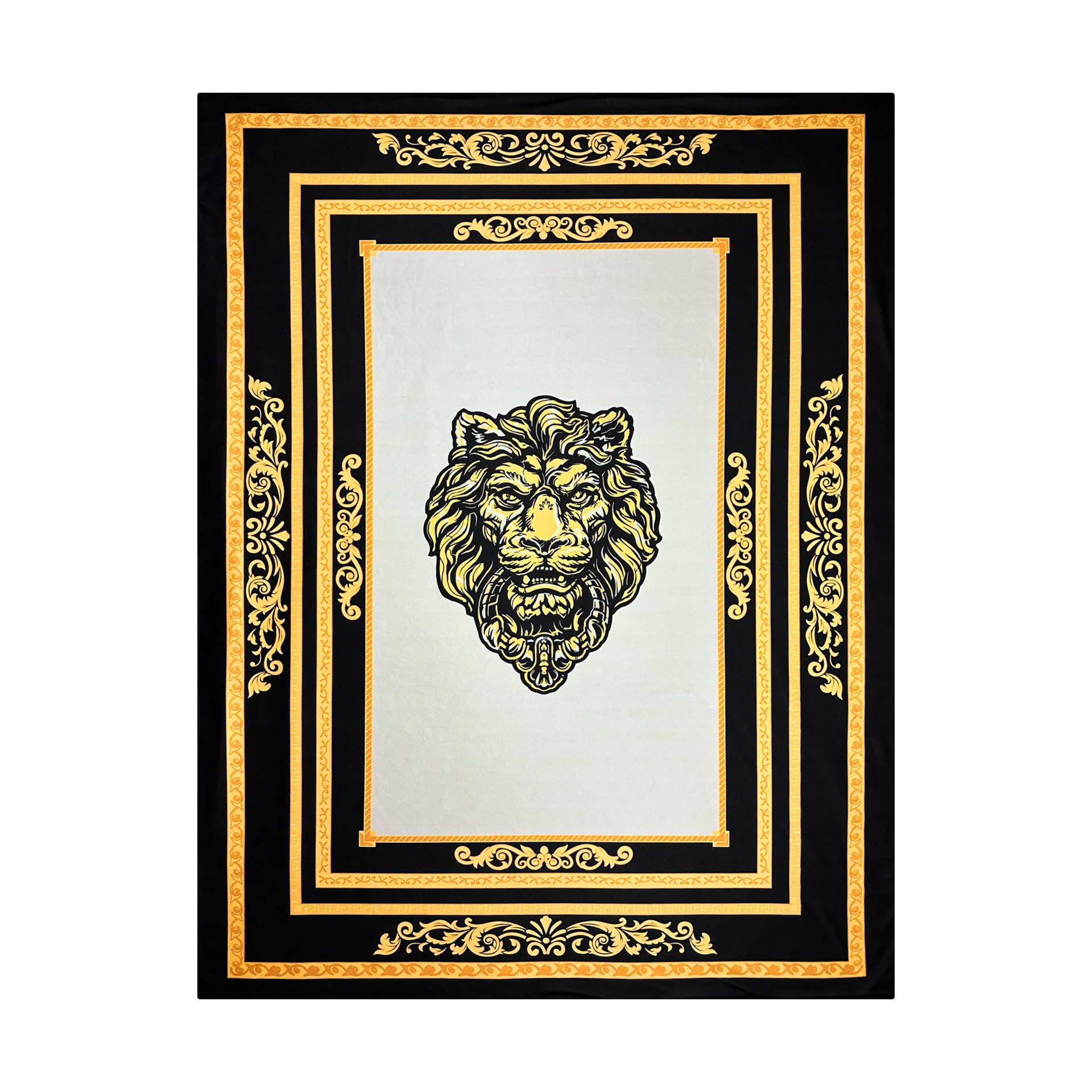 Wohndecke Kuscheldecke Fleecedecke Wohndecke Sherpa Decke mit Motiv schwarz günstig online kaufen