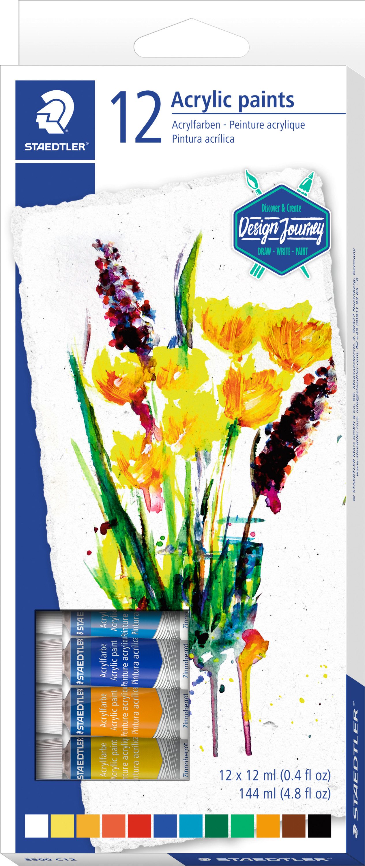 STAEDTLER Acrylfarbe Acrylfarben, 12er Set