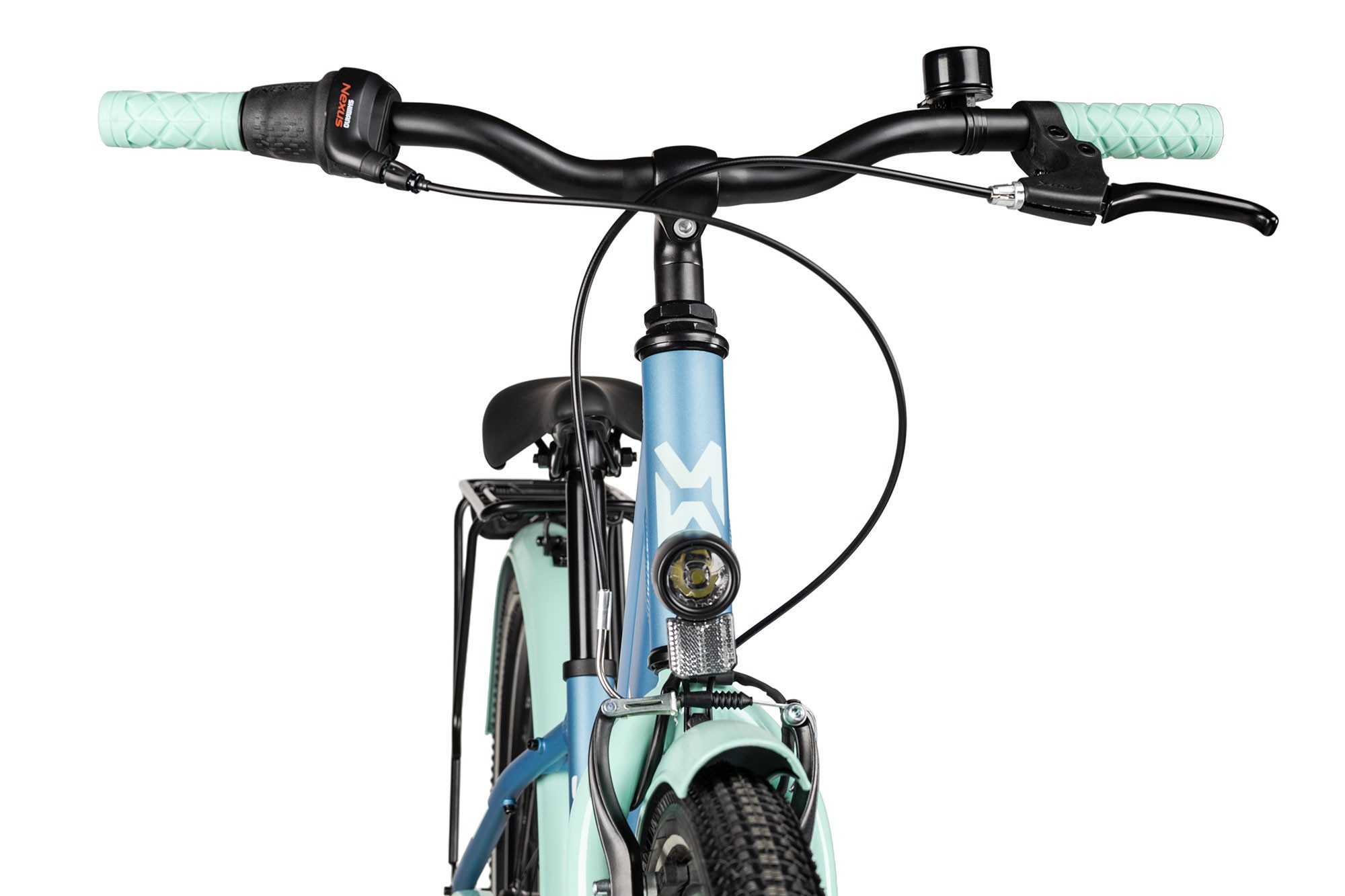 Maxim Kinderfahrrad Luna 24-7 Nexus, 7 Gang Shimano Nexus SG-C3000-7C Schaltwerk, Nabenschaltung Rücktritt, Straßenausstattung blau