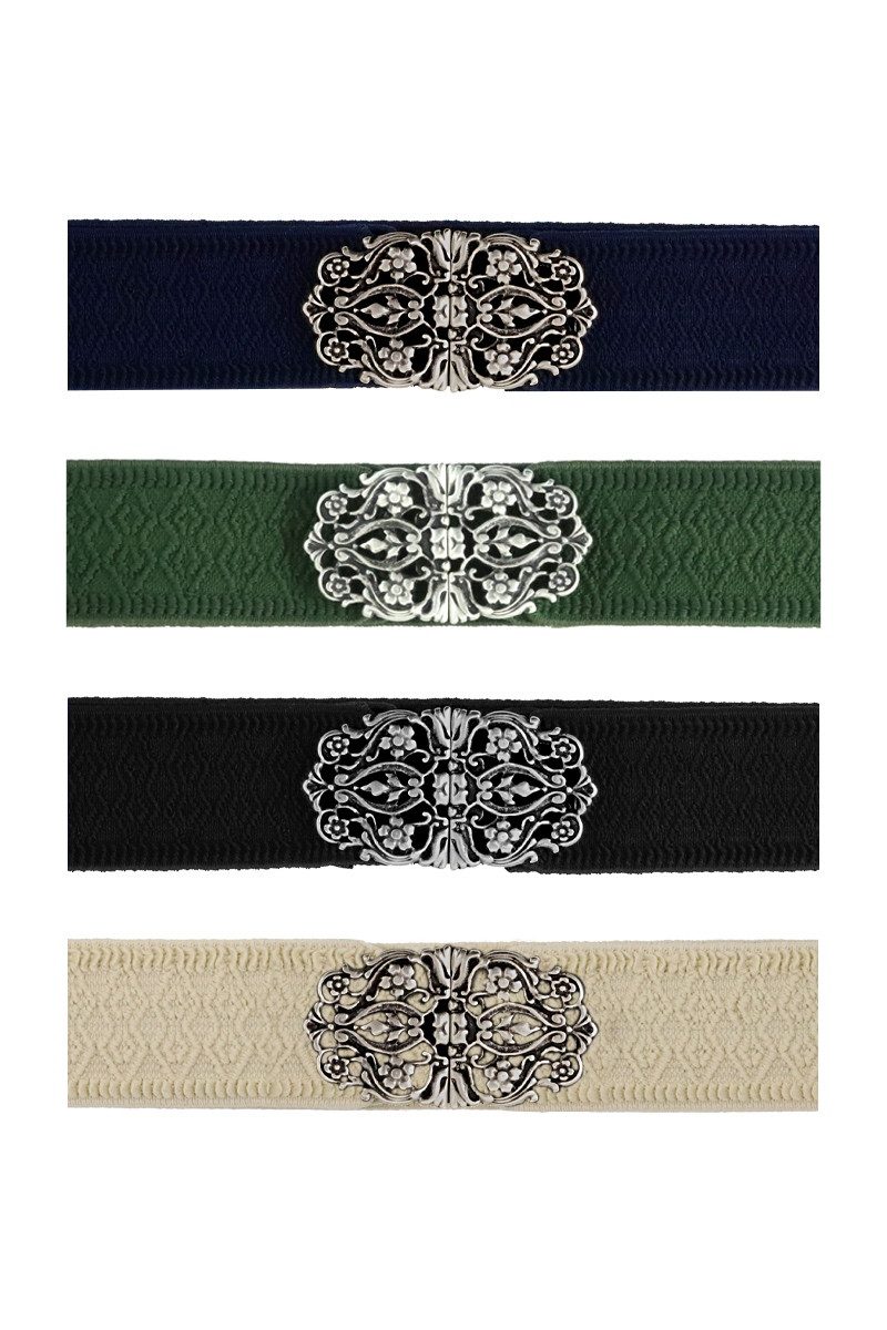 Herbert Hahn Ledergürtel Stretchgürtel Damen - BLÜTENTANZ günstig online kaufen