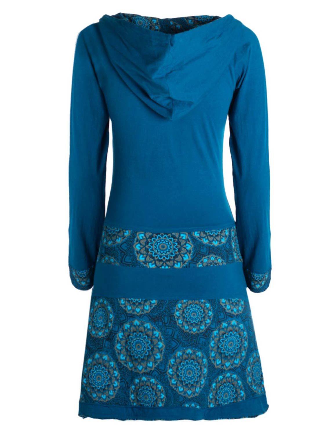Vishes Jerseykleid Long Hoodie Kleid Damen mit Kapuze Langarm Kleider Kapuz günstig online kaufen