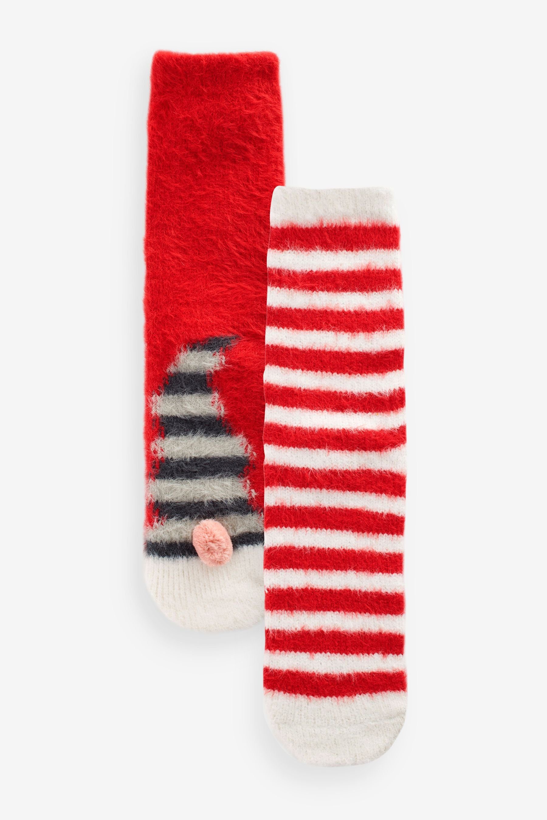 Next Haussocken Kuschelige Figuren-Socken, 2er-Pack (2-Paar) Christmas Gonk
