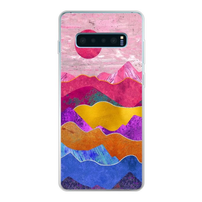 MuchoWow Handyhülle Stolz - Bi - Marmor Phone Case Handyhülle Samsung Galaxy S10+ Silikon Schutzhülle