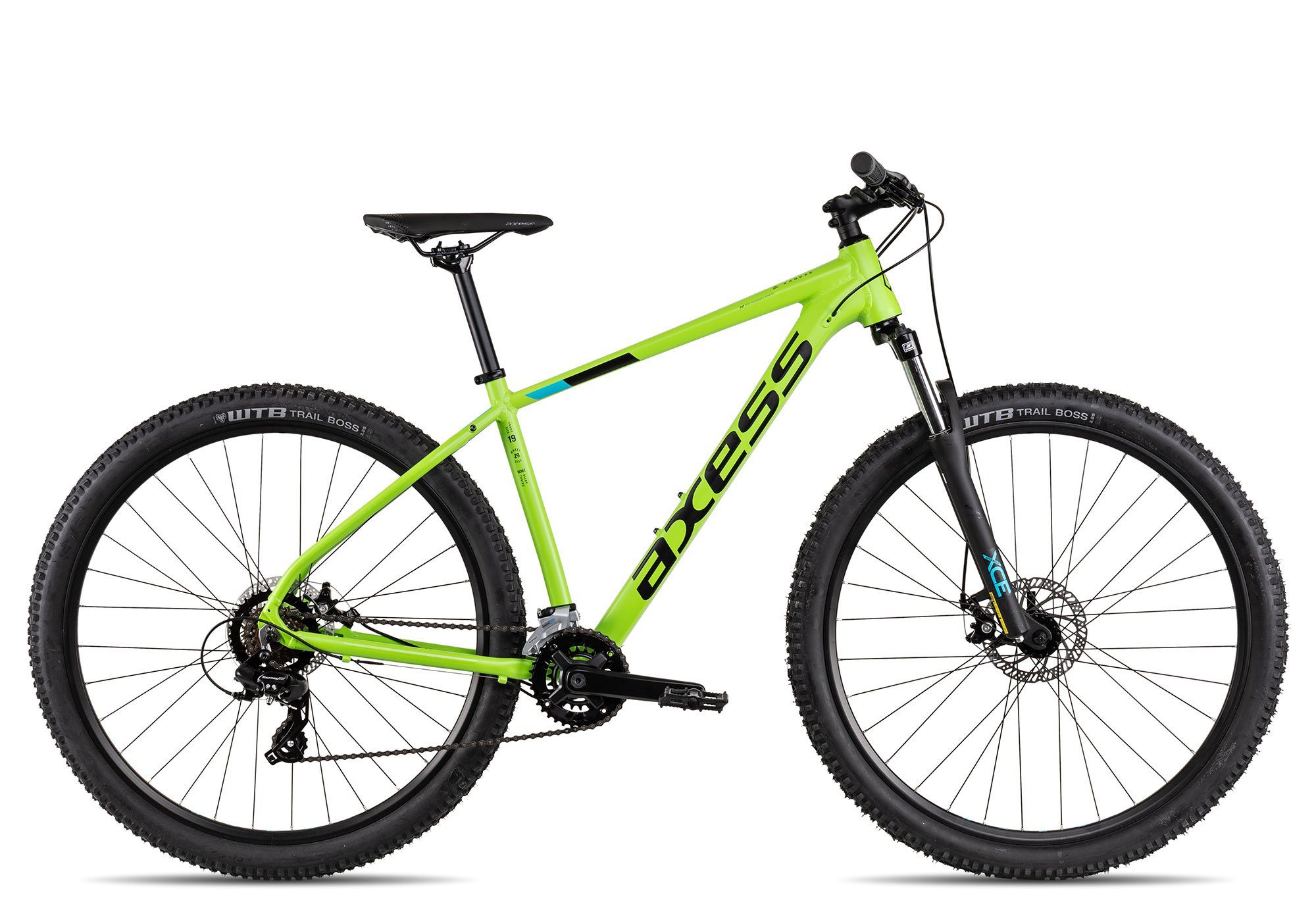 Axess Mountainbike Axess SANDEE, 14 Gang Shimano RD-TX800-7 Schaltwerk, Kettenschaltung, Herrenfahrrad MTB-Hardtail 29 Zoll grün