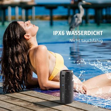 Tidyard ZEALOT S51Pro Bluetooth-Lautsprecher (Bluetooth, 40 W, Licht, Wasserdicht, 24 Stunden Akku)