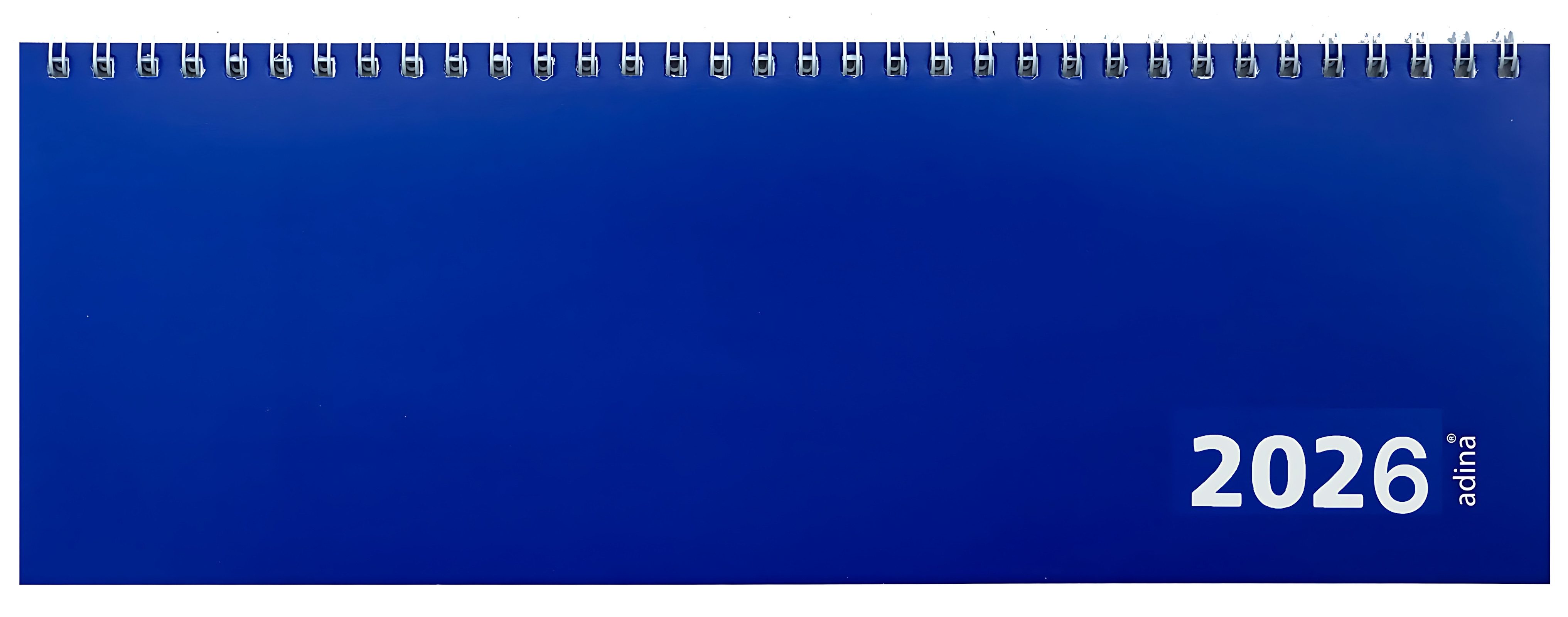 ADINA Tischkalender 2026 ADINA Großer Tischquerkalender XXL 42x13cm dunkelblau
