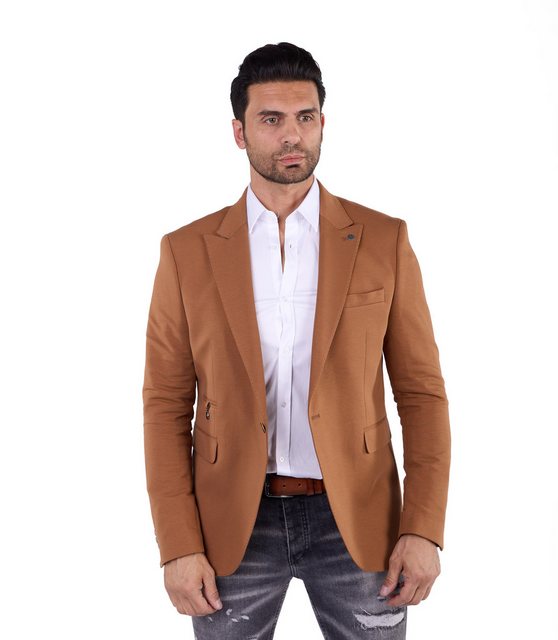 Denim Distriqt Jerseysakko Herren Slim Fit Sakko mit Stretch Camel Gr.54 en günstig online kaufen
