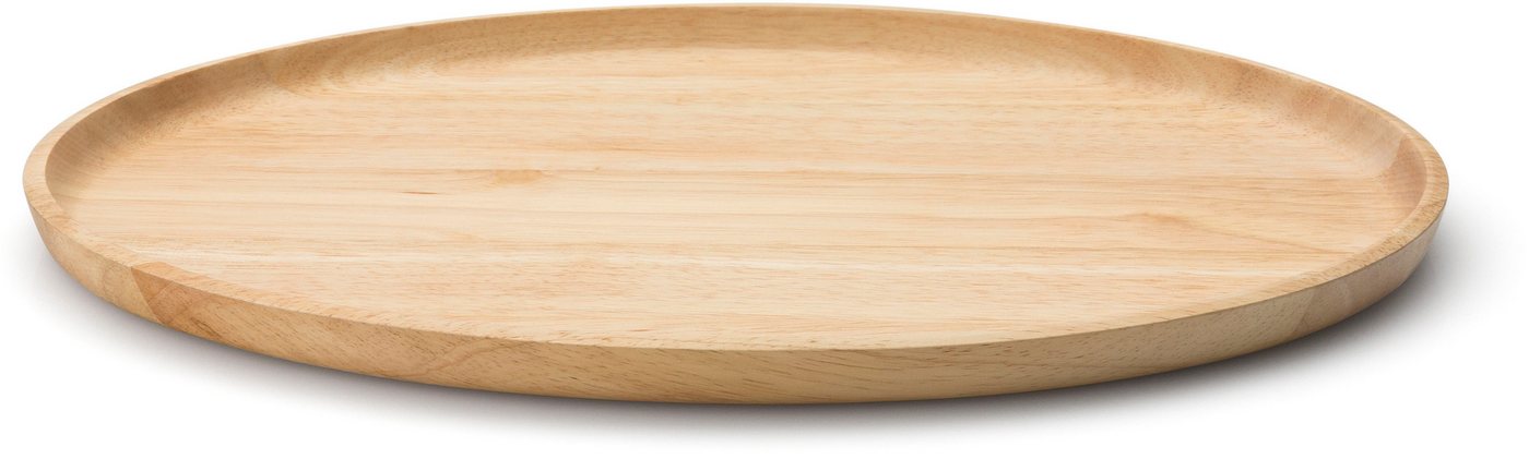 Continenta Tablett, Holzwerkstoff, (1-tlg), oval, Gummibaum, ideal zum Servieren