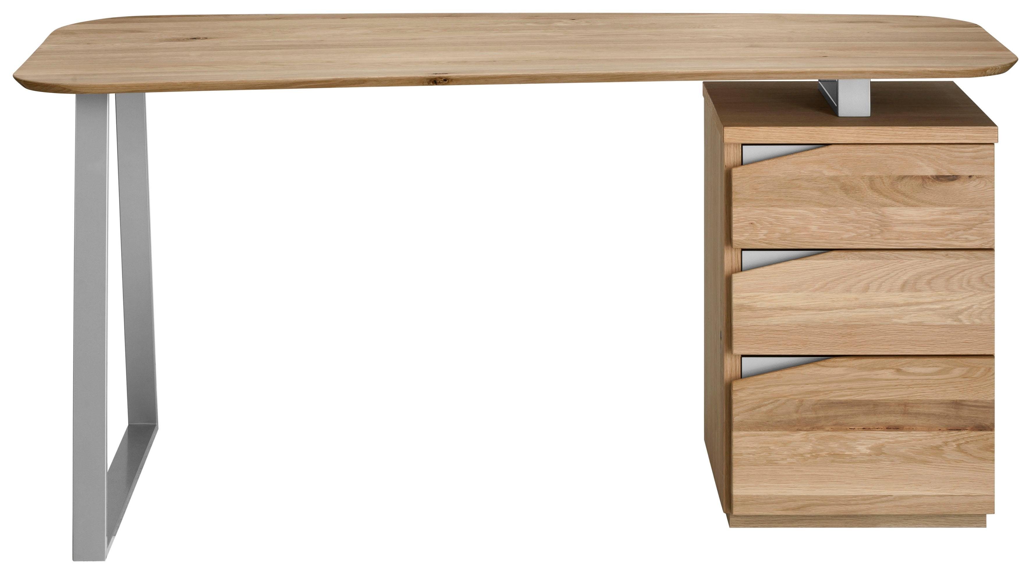 VOGL Möbelfabrik Schreibtisch Erik, mit Schweizer Kante, teilmassiv, Breite 150 cm, Made in Germany