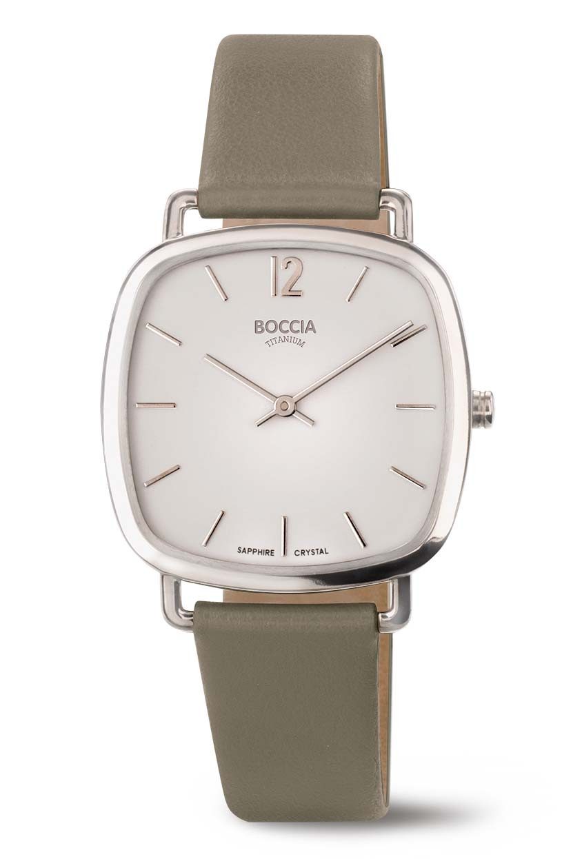 Boccia Quarzuhr, 12-Stunden-Zifferblatt, Saphirglas