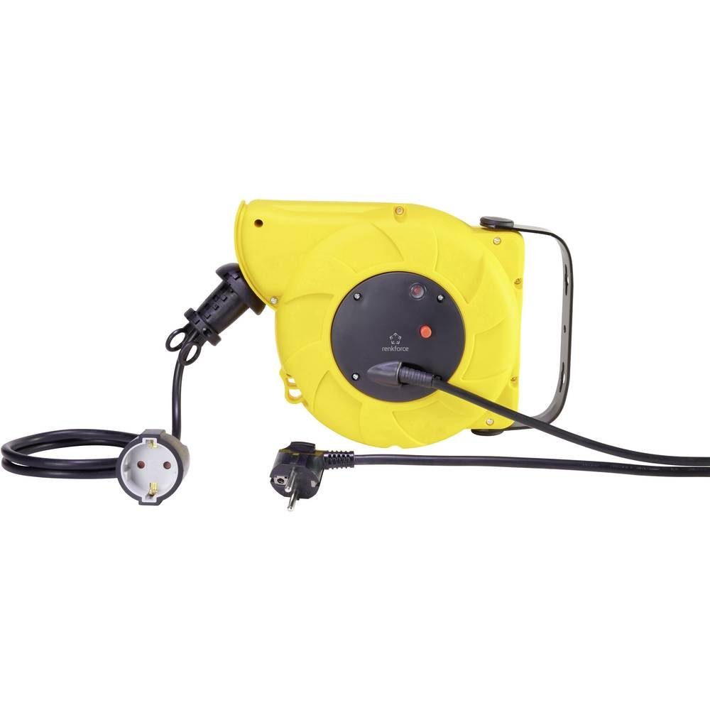 Renkforce Kabelbox zur Wandmontage RF-3349118 Kabeltrommel (Kabellänge 9.00 m), mit Federzug