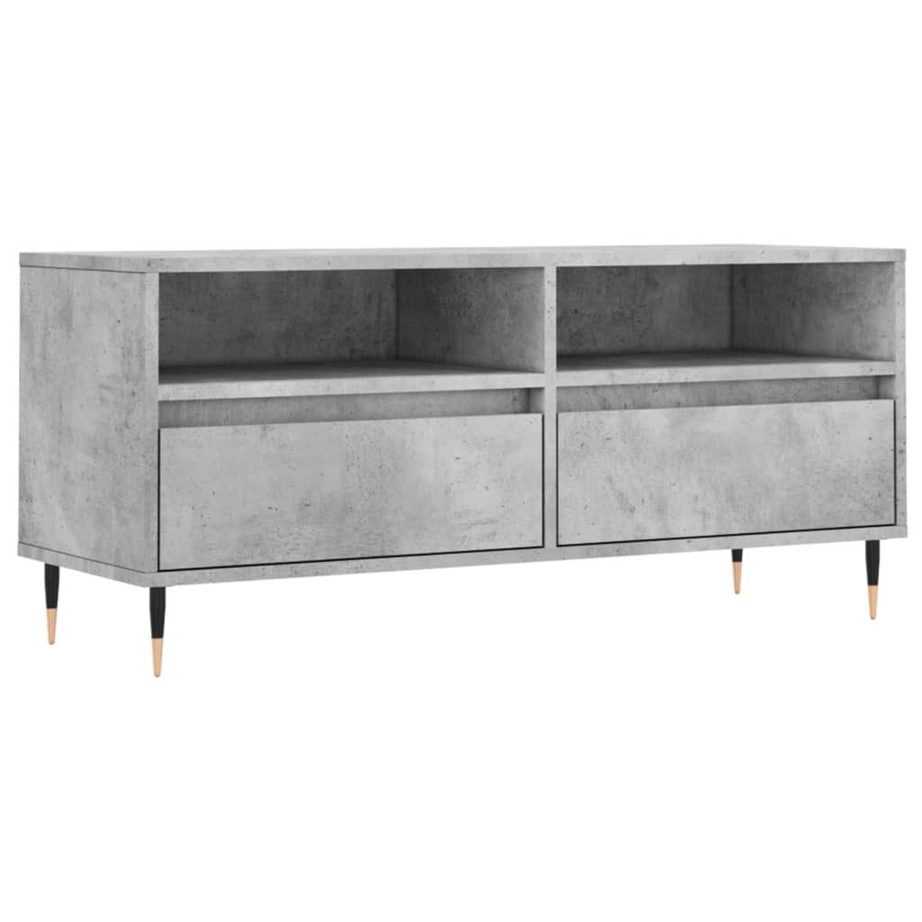 vidaXL TV-Schrank TV-Schrank Betongrau 100x34,5x44,5 cm Holzwerkstoff (1-St)