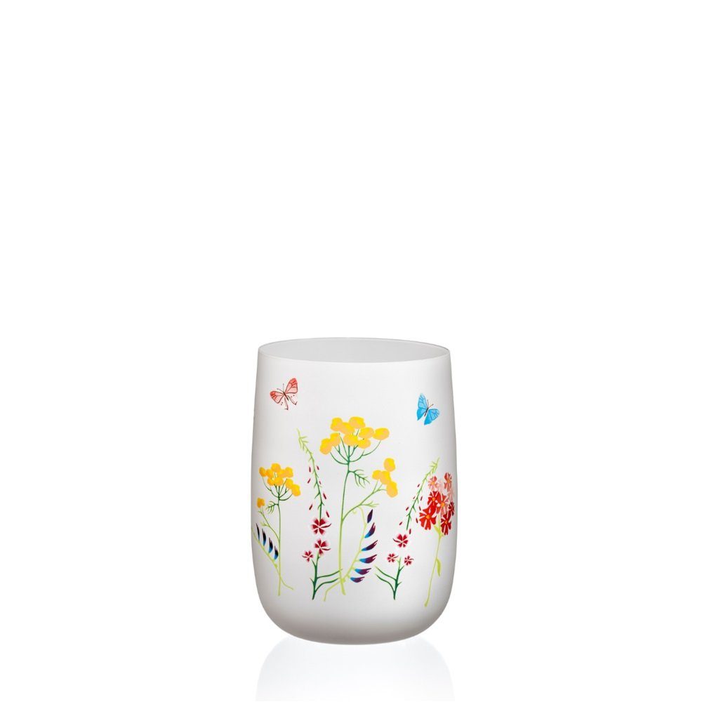(Einzelteil, Wiesenkräuter Herbs Crystalex Vase), x 1 Tischvase Dekovase 180 Weiß Bohemia mm 1 Kristallglas, Blumenvase St., Kristallvase