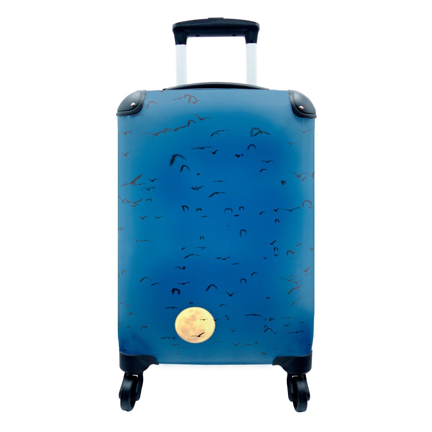 Fledermäuse rollen, Trolley, Handgepäckkoffer Handgepäck vor MuchoWow Reisekoffer Reisetasche mit Vollmond, für Ferien, 4 Rollen,