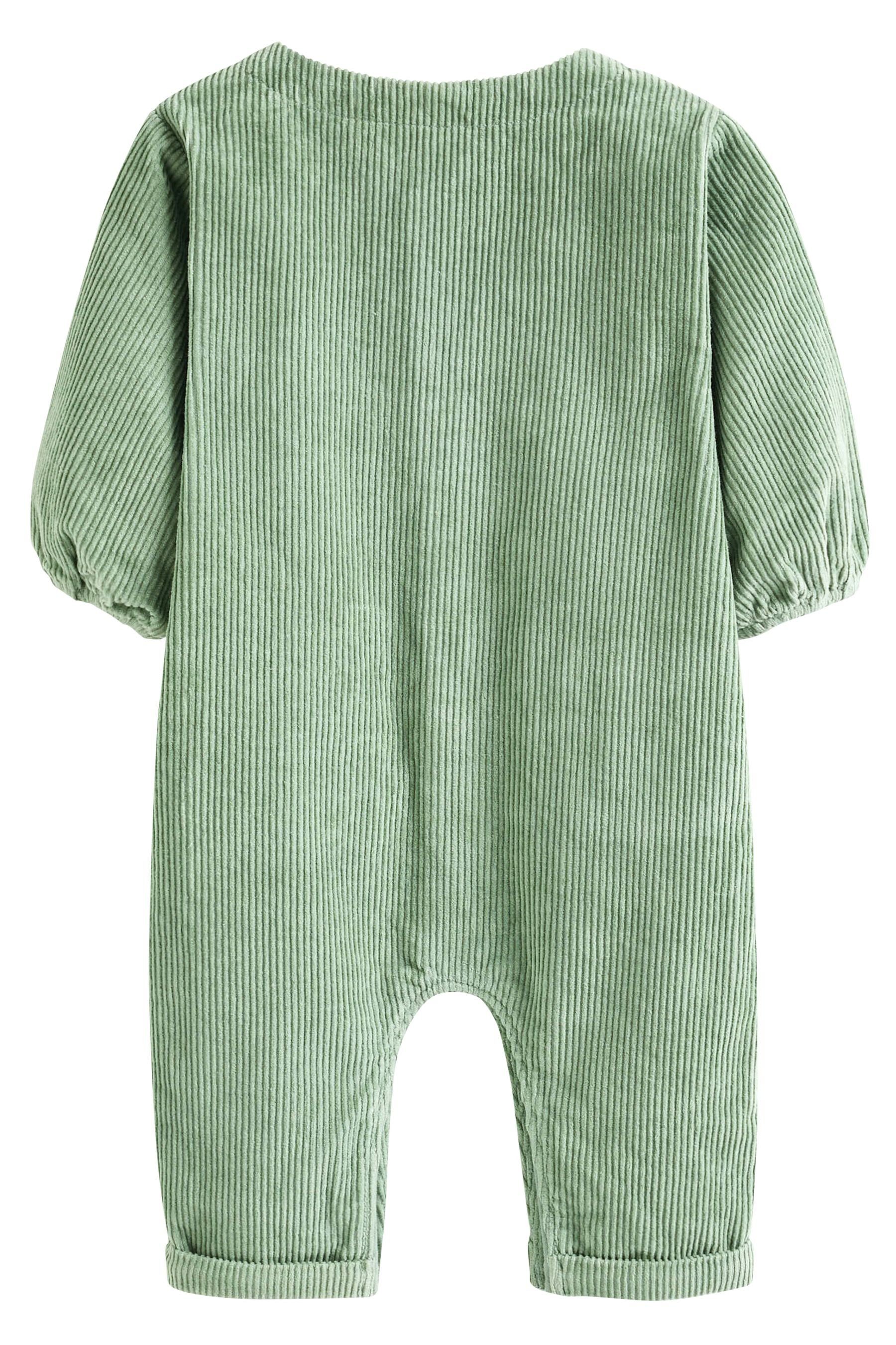 Baby-Strampler Khaki (1-tlg) aus Cord Green Next Strampler