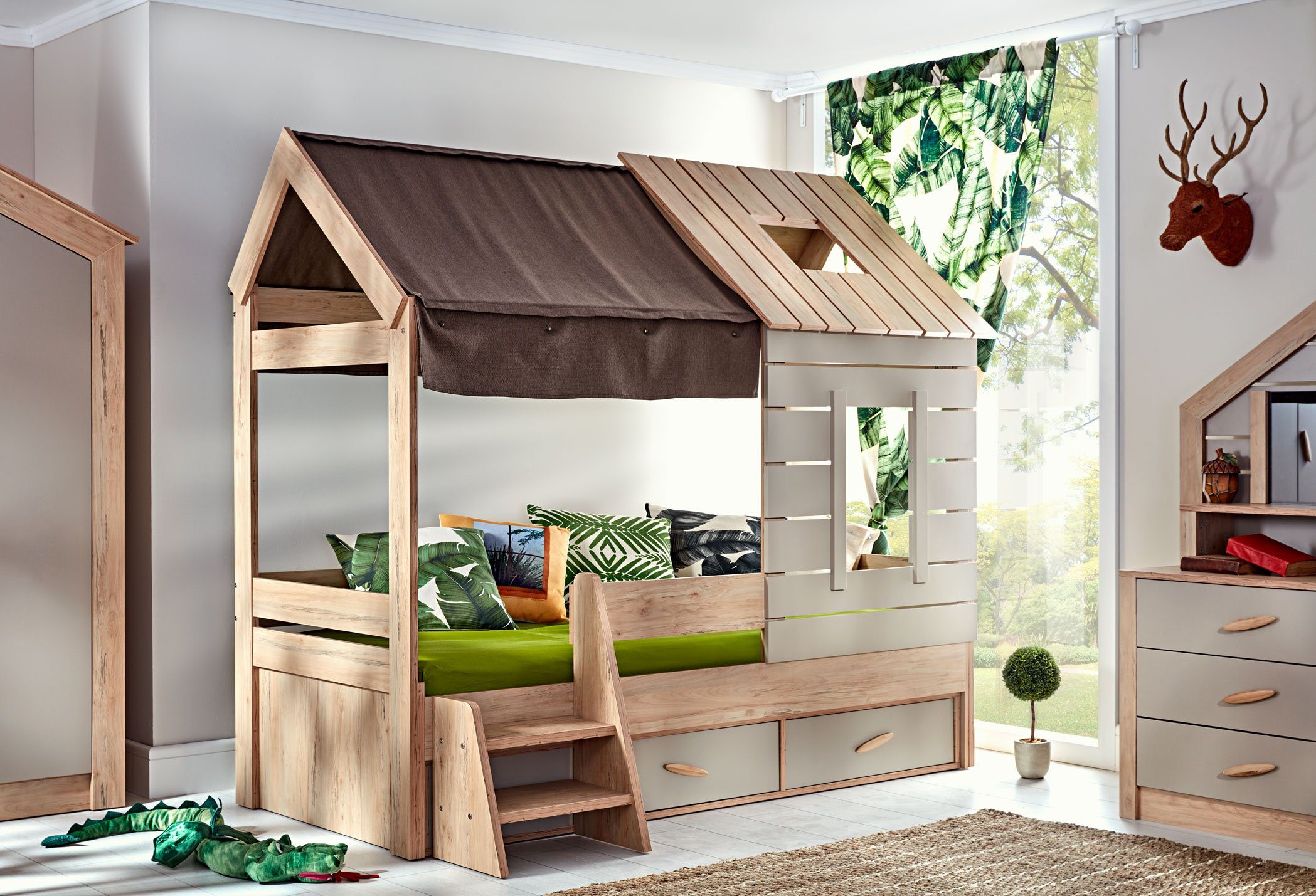 Möbel-Zeit Kinderbett Kinderbett Hausbett Baumhaus My House, 90x200 cm günstig online kaufen