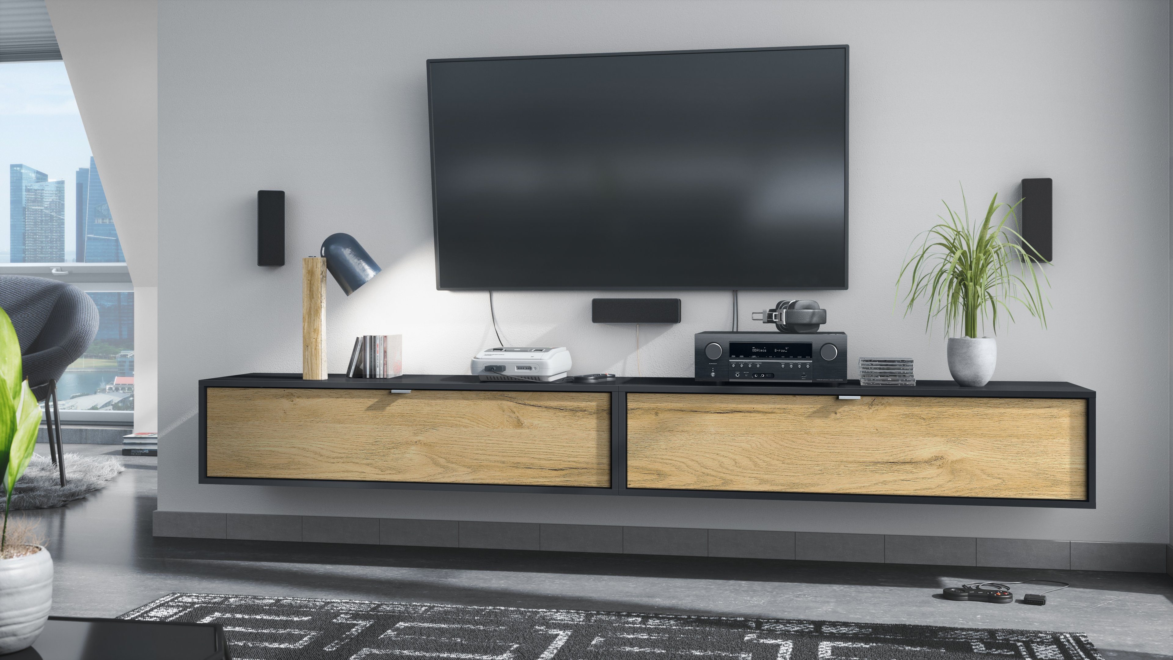 Vladon Lowboard Lana 1200 (2er-Set Tv-Kommode, günstig online kaufen