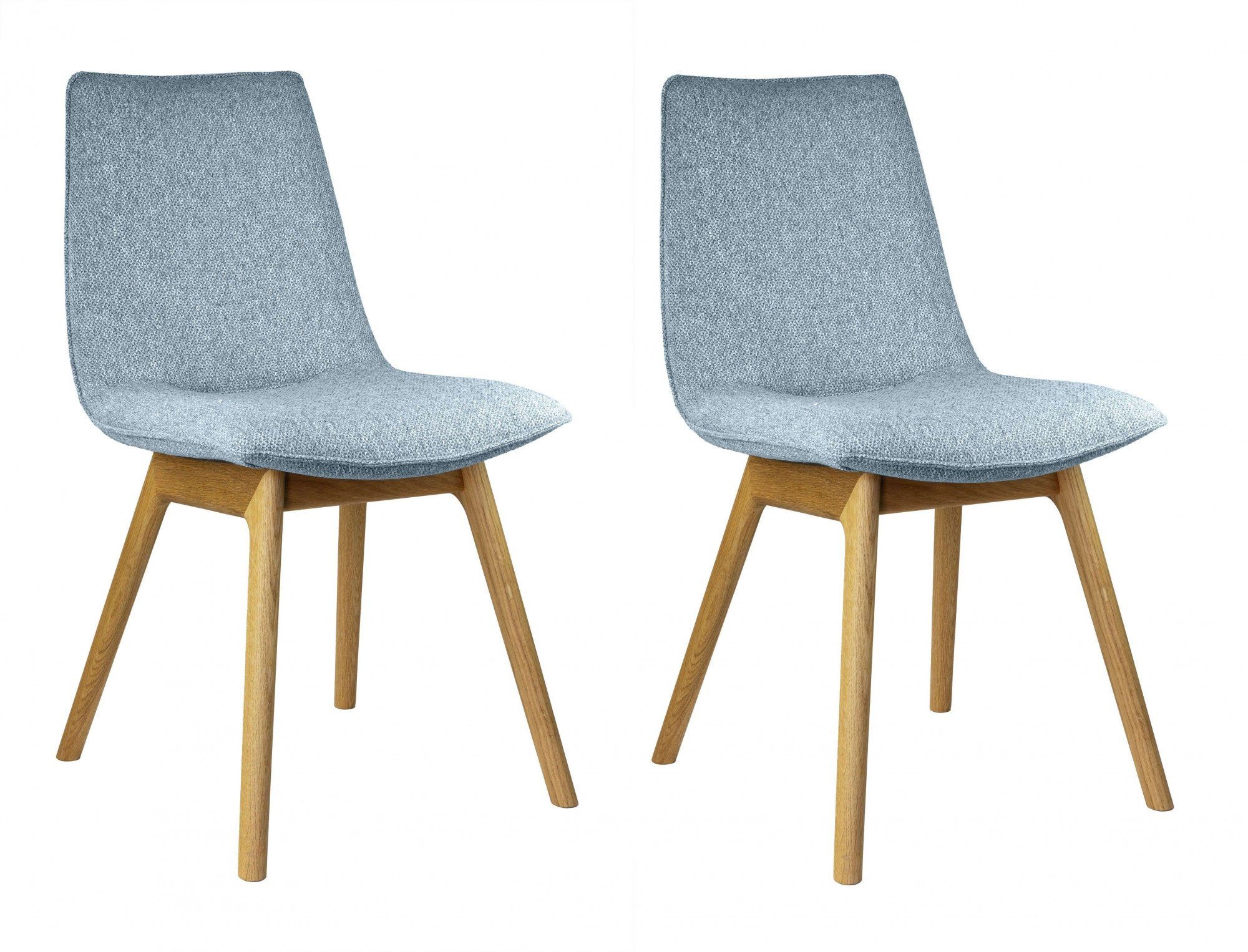 OTTO home 4-Fußstuhl Ramon (Set, 2 St), mit Massivholzbeinen, verschiedene Stoffe