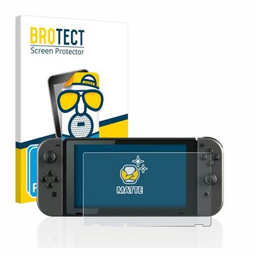 BROTECT Schutzfolie für Nintendo Switch, Displayschutzfolie, 2 Stück, Folie matt entspiegelt