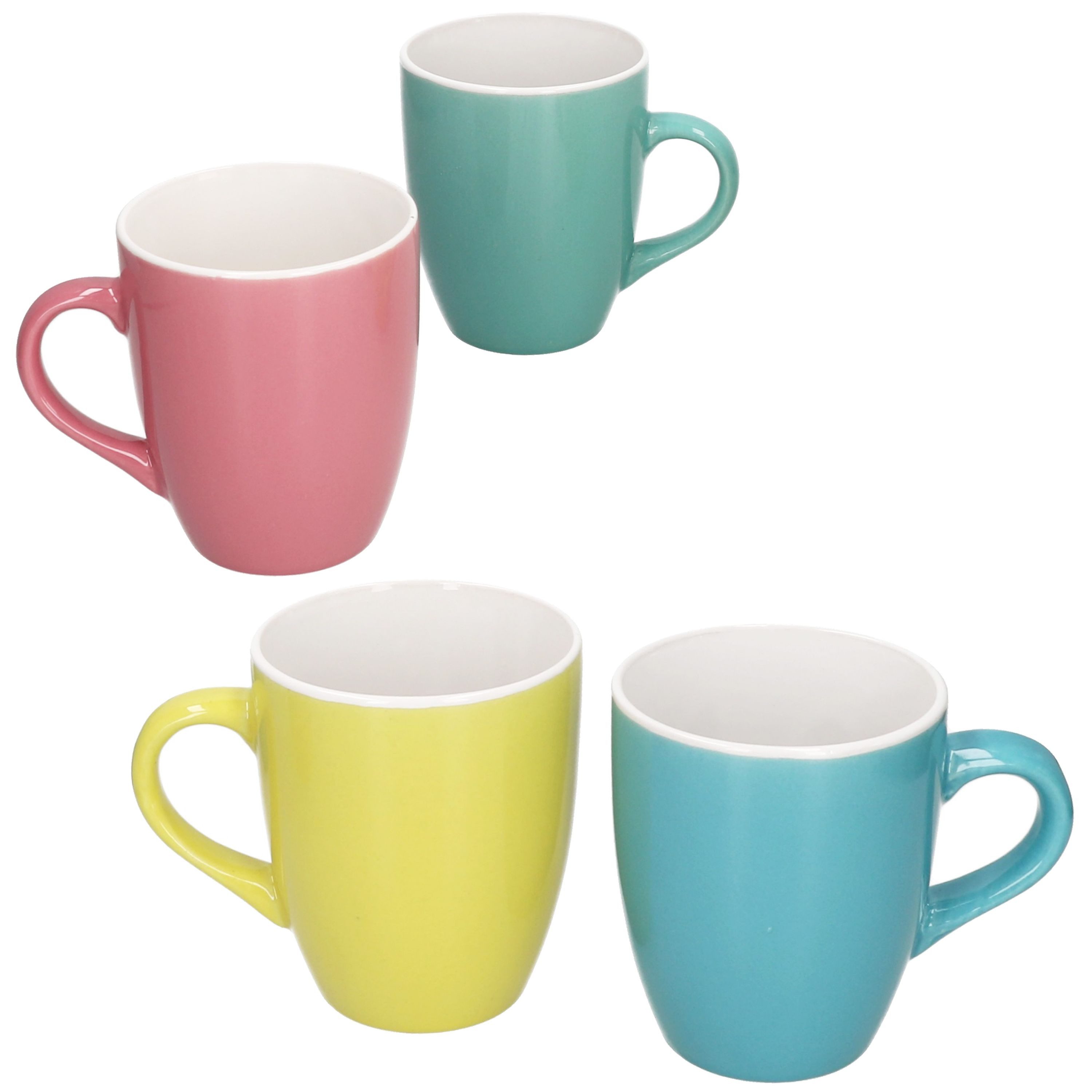 MamboCat Becher MamboCat 4er Set Henni Kaffeebecher 320ml Keramik Gelb Rosa Grün Blau, Keramik – Bild 2 von 5