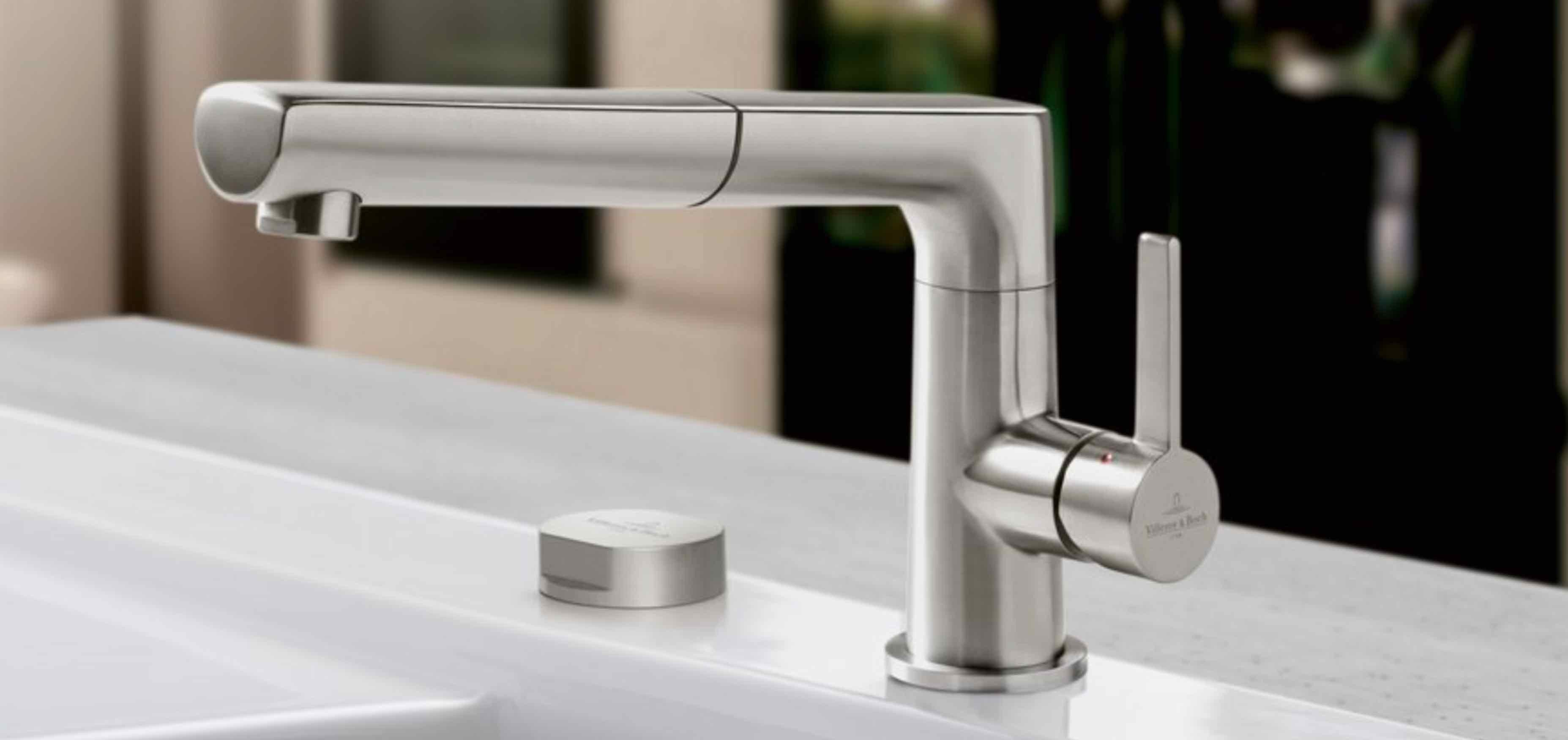 Villeroy & Boch Einbauspüle Villeroy & Boch Abdeckkappe für Doppeldrehgriff gebürstet
