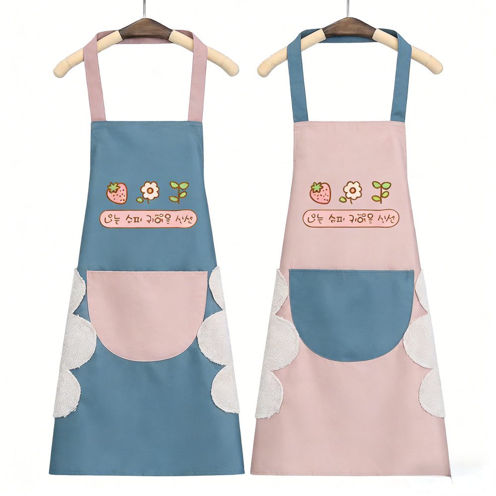 Blusmart Kochschürze 2 Stück Schürzen Frauen wasserdichte Küchenschürze mit Taschen, (Ölfeste Schürze, BBQ Schürze, Frauen Schürze, 2-tlg., Kochschürze), für Küche Garten BBQ Chef Kellner Bäcker