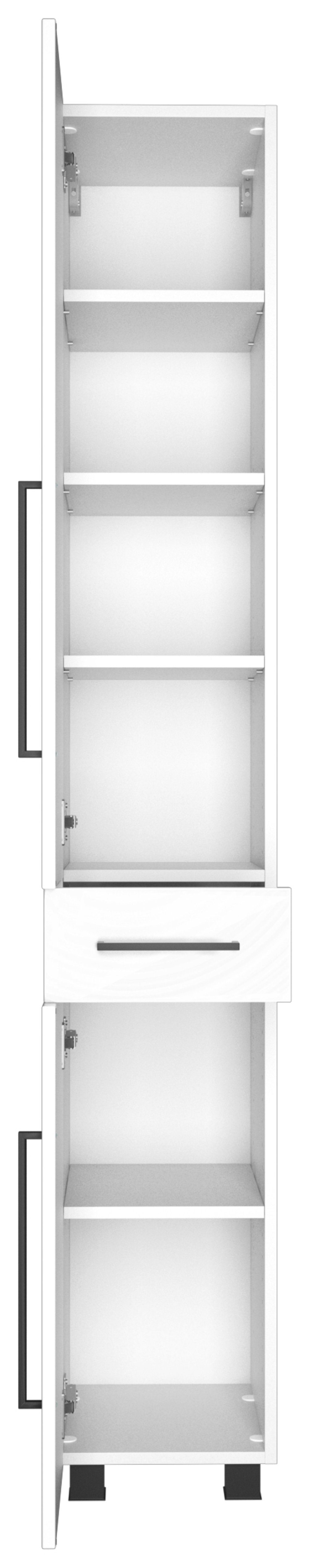 HELD MÖBEL Hochschrank Seitenschrank Luzern 30 cm weiß/matt weiß