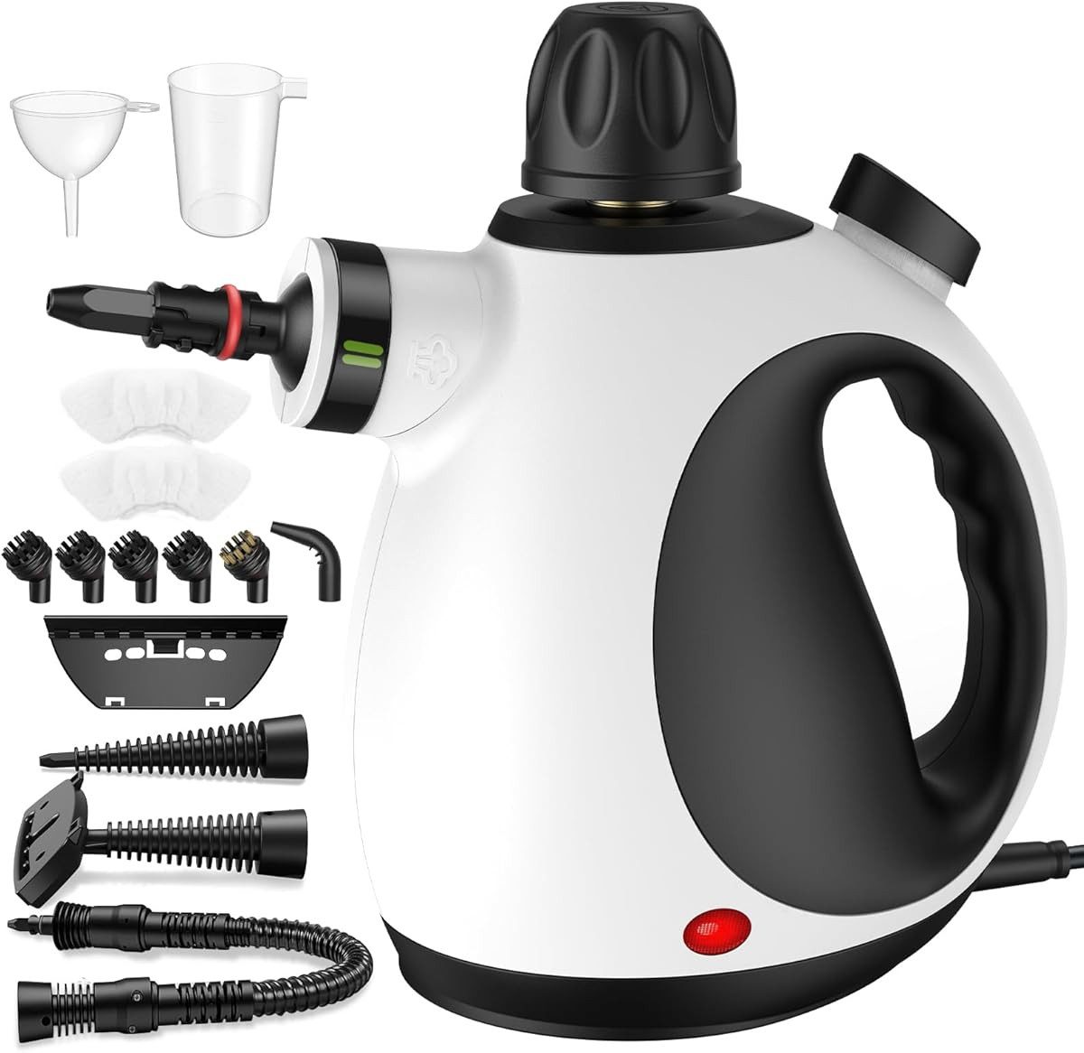 AKKEE Handdampfreiniger Mehrzweck-Dampfreiniger 320 Kpa Küchenreiniger tragbarer Reiniger, 1050 W, mit 14 Zubehörteilen, Ergonomischer Griff