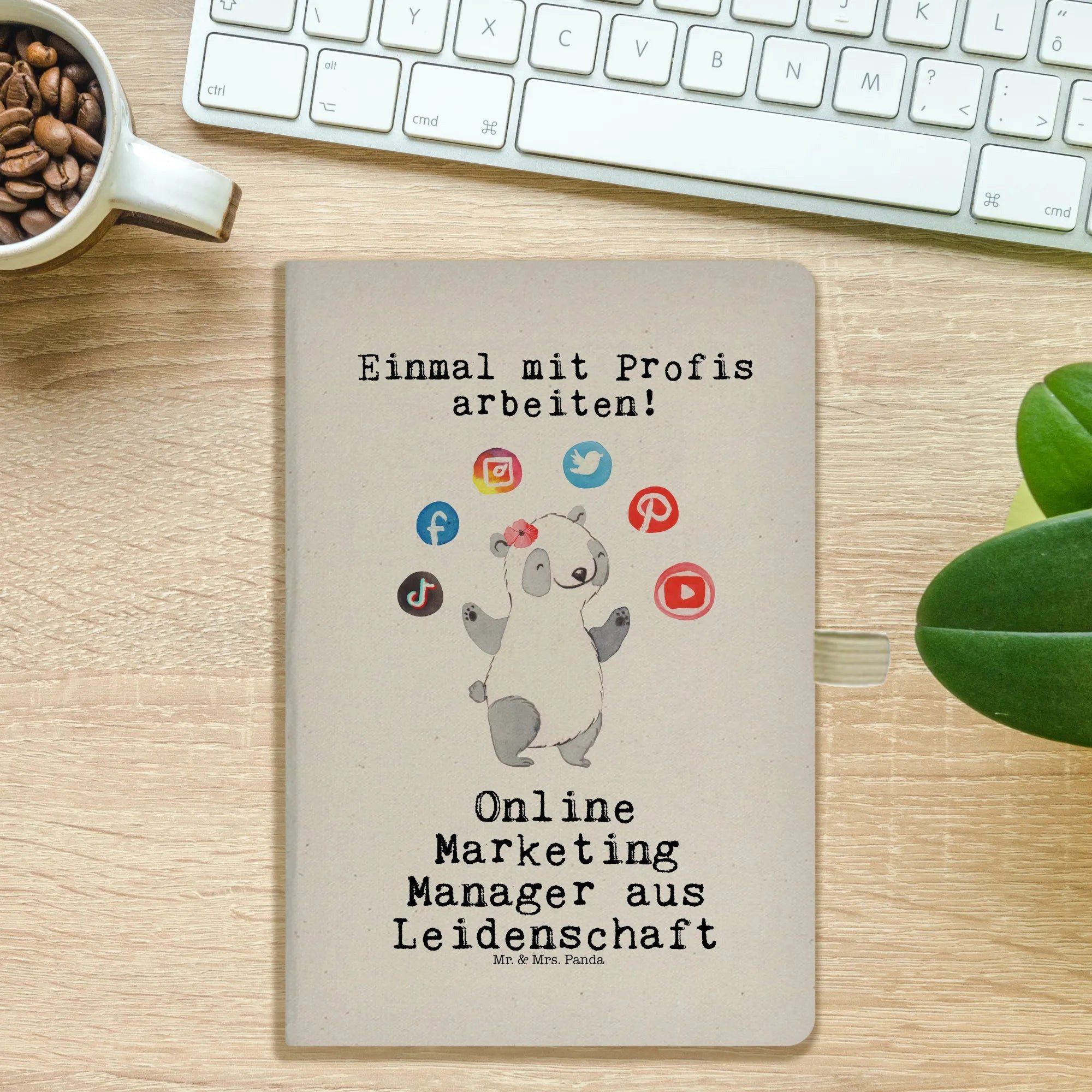 Thumbnail - Mr. & Mrs. Panda Notizbuch Online Marketing Manager Leidenschaft - Transparent - Geschenk, A5 He Mr. & Mrs. Panda, Hochw...