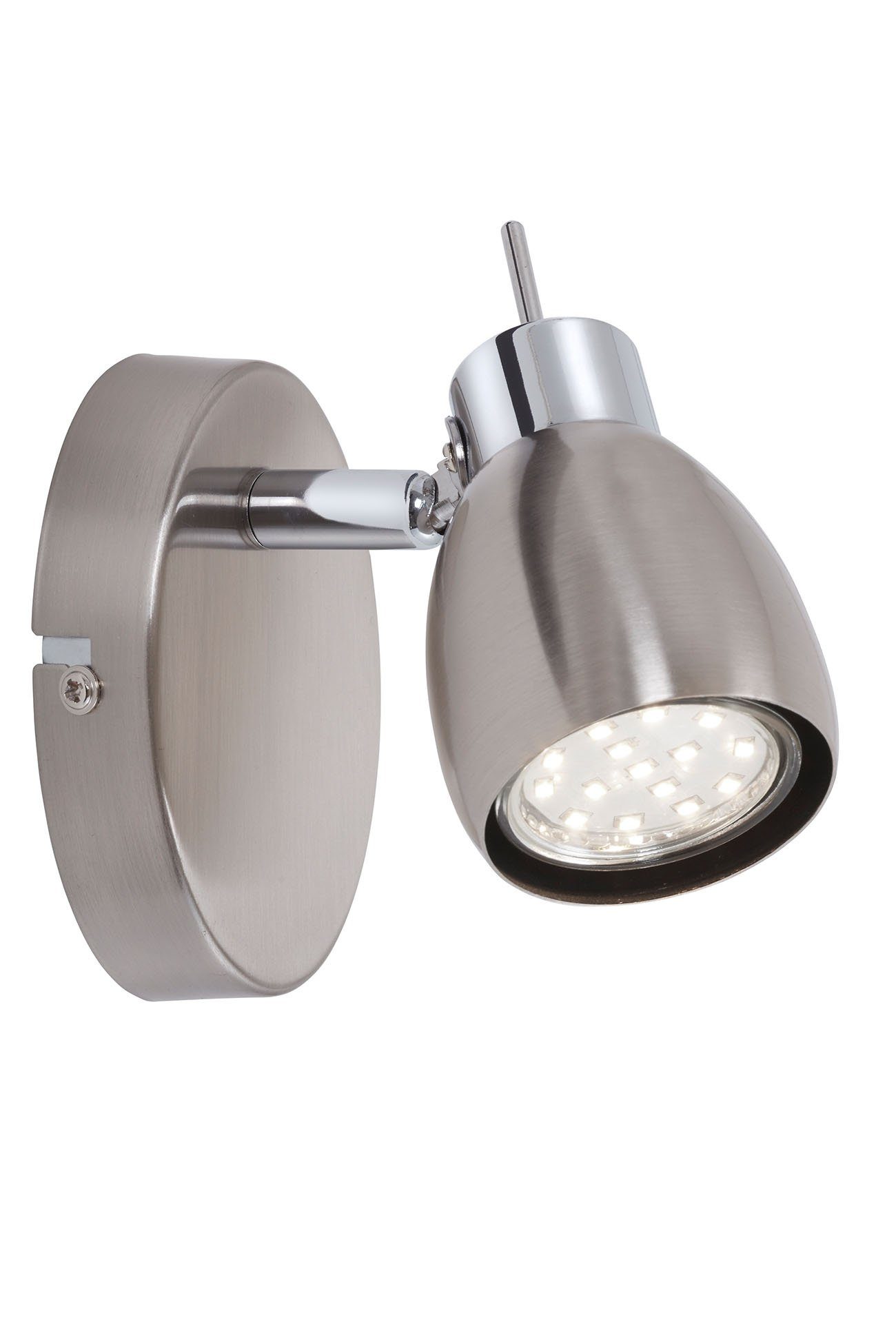 Briloner Leuchten Aufbauleuchte LED Matt Metall GU10 NIckel Drehbar Spot Wandleuchte Schwenkbar