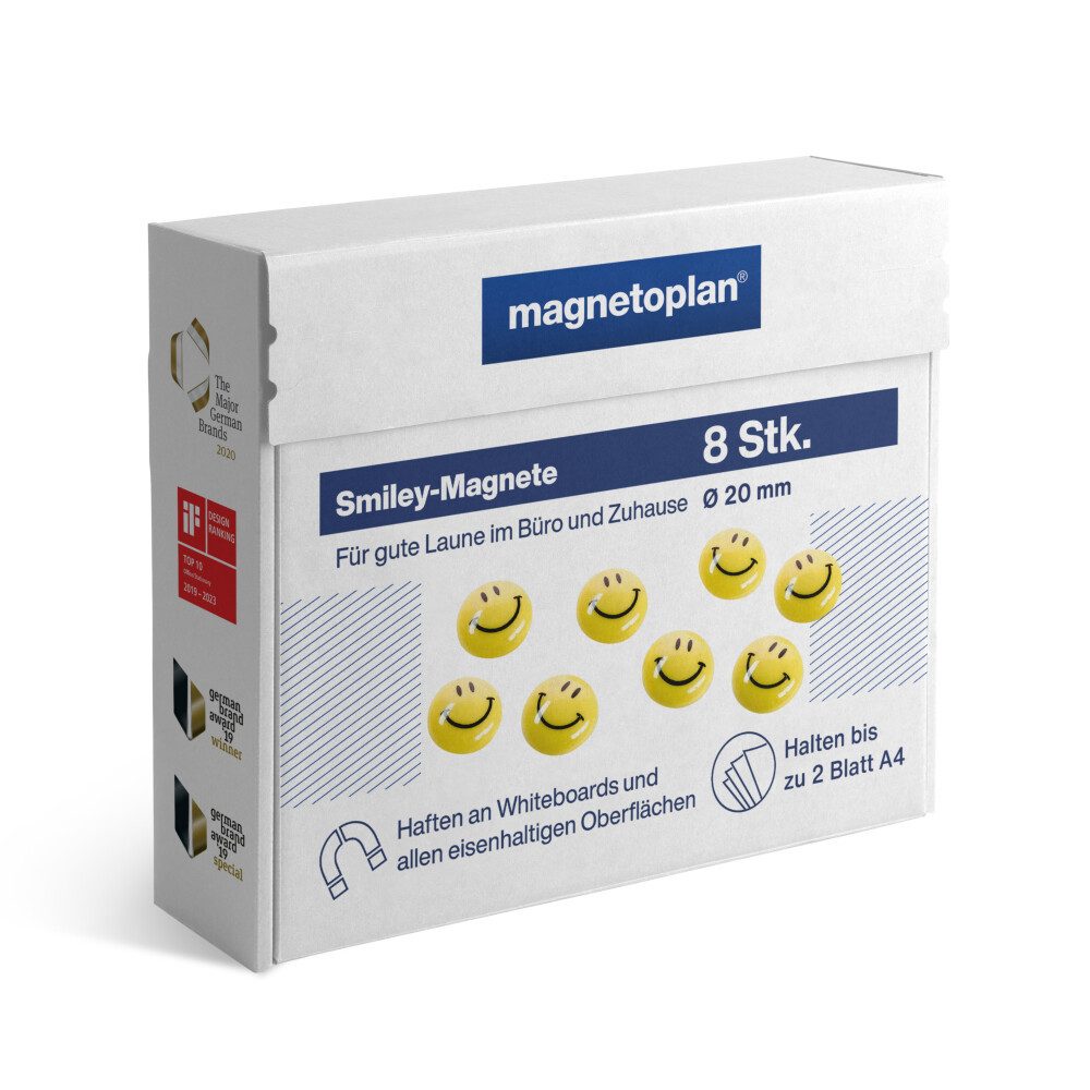 Anzeigetafel Smiley Magnete klein 20mm 8St