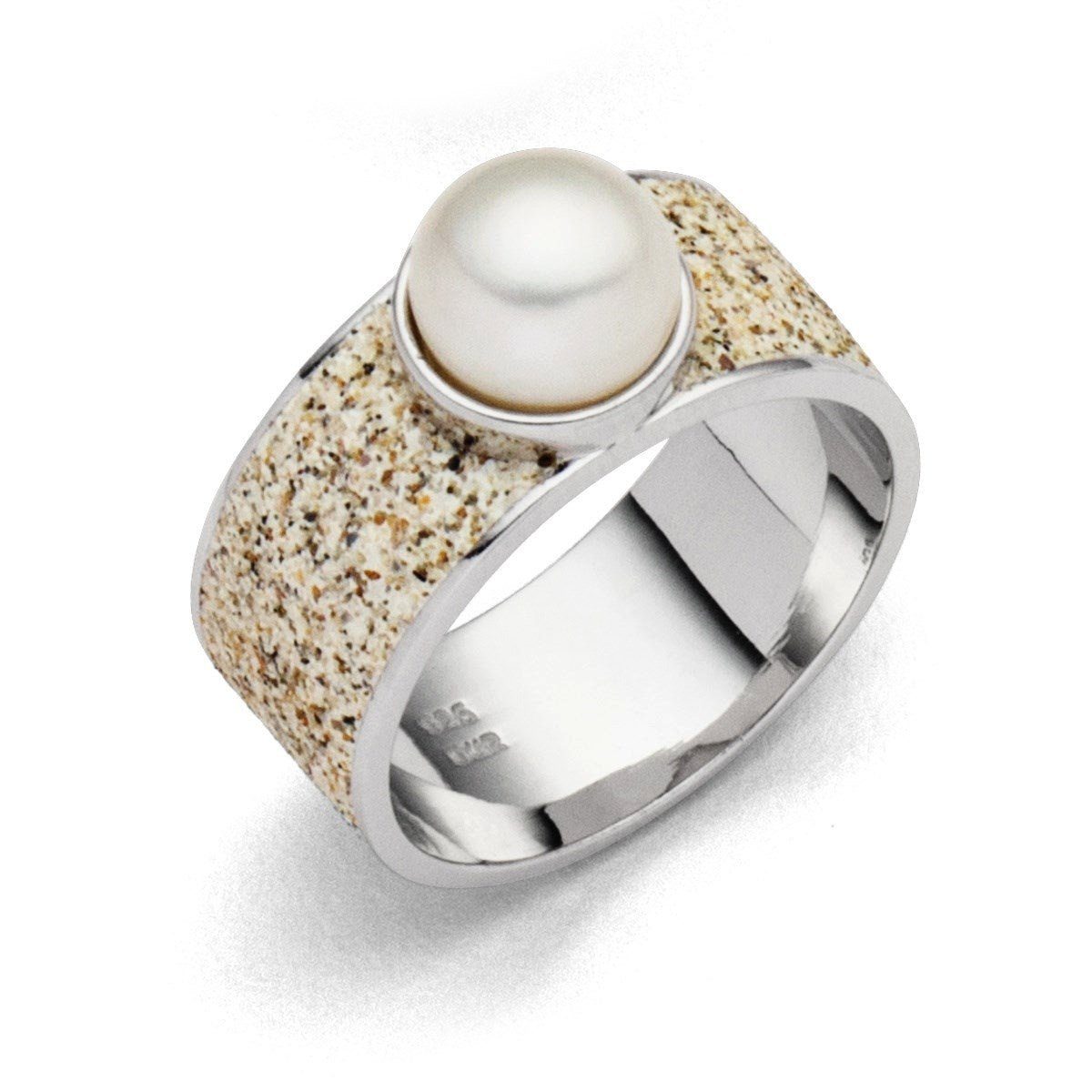 Fingerring DUR Schmuck: Ring "Strandperle" mit Strandsand R4924