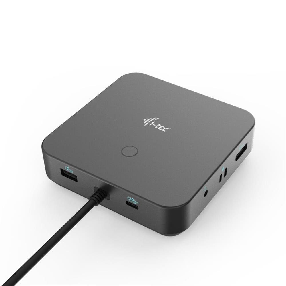 I-TEC Laptop-Dockingstation USB-C HDMI Dual DP Docking Station mit Power Delivery 100 W, mit Netzteil 100 W
