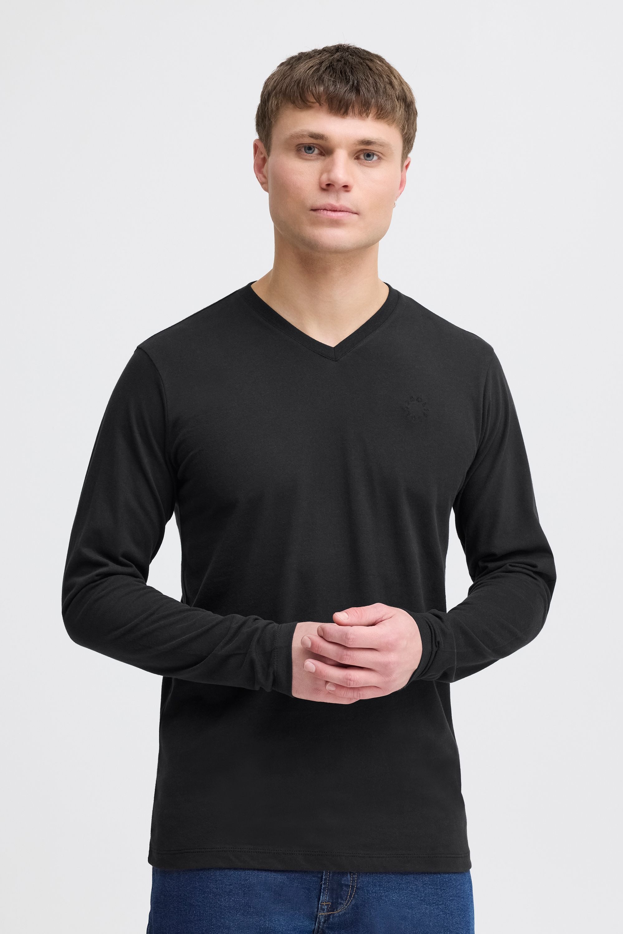 !Solid V-Shirt SDODIFAN Klassischer Langarmpullover
