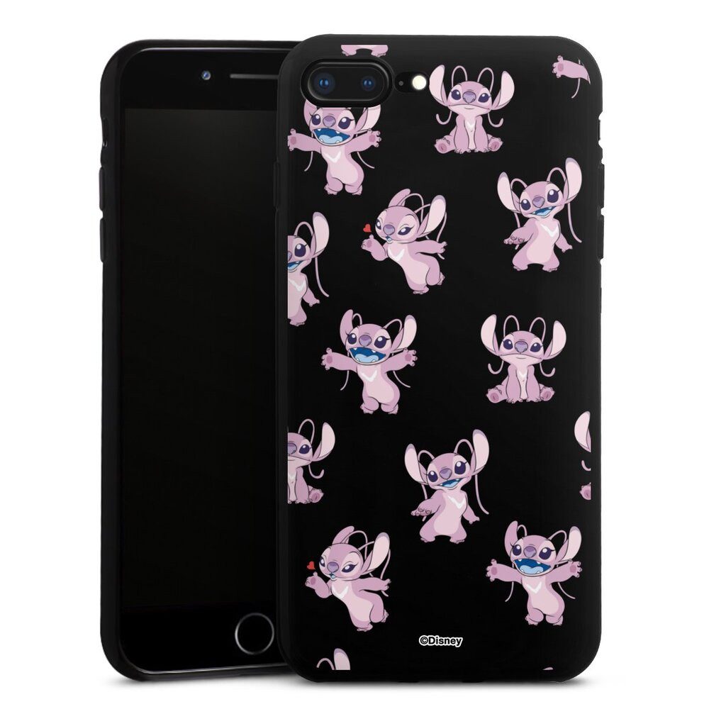 DeinDesign Handyhülle Lilo & Stitch Engel Disney Angel Faces Pattern Transparent, Apple iPhone 7 Plus Silikon Hülle Bumper Case Handy Schutzhülle