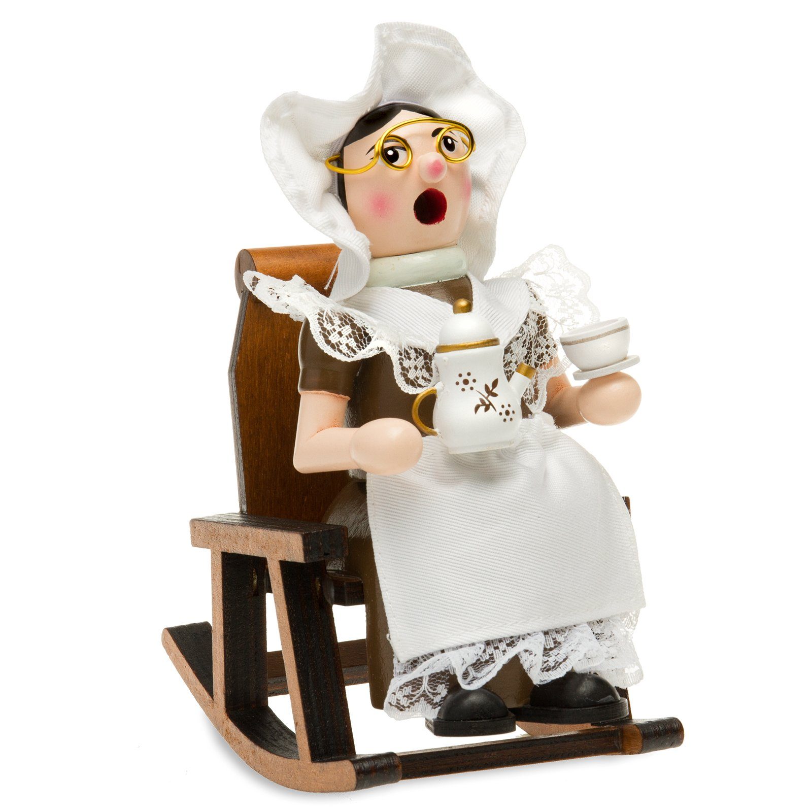 SIKORA Weihnachtsfigur RM-F Räuchermännchen aus Holz Oma oder Opa im Schauk günstig online kaufen