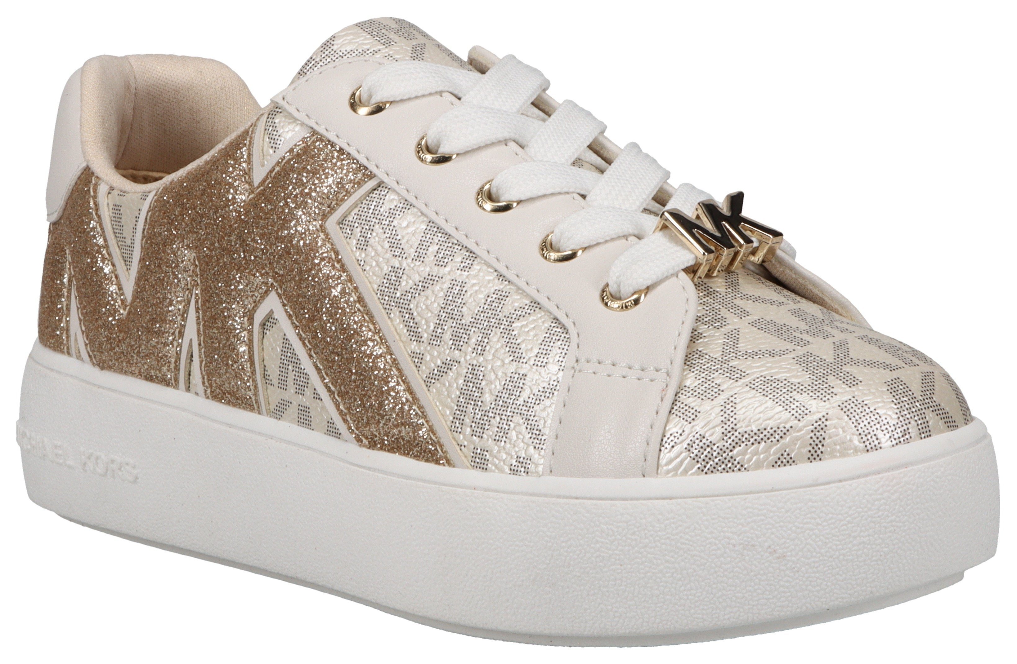 MICHAEL KORS KIDS JORDANA AIRIN Sneaker mit glitzernden Details, Freizeitschuh, Halbschuh, Schnürschuh